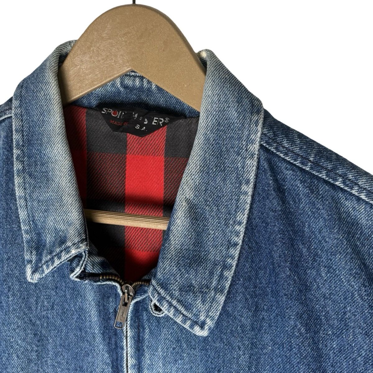 Other Vintage Sportsmaster Denim Jacket Buffalo Plaid Lined L Size US L / EU 52-54 / 3 - 3 Thumbnail