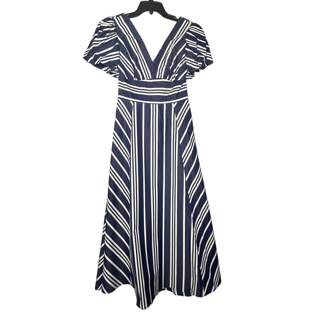 image of Kate Spade Café Stripe Midi Dress Size 8 in Sailboat, Women's