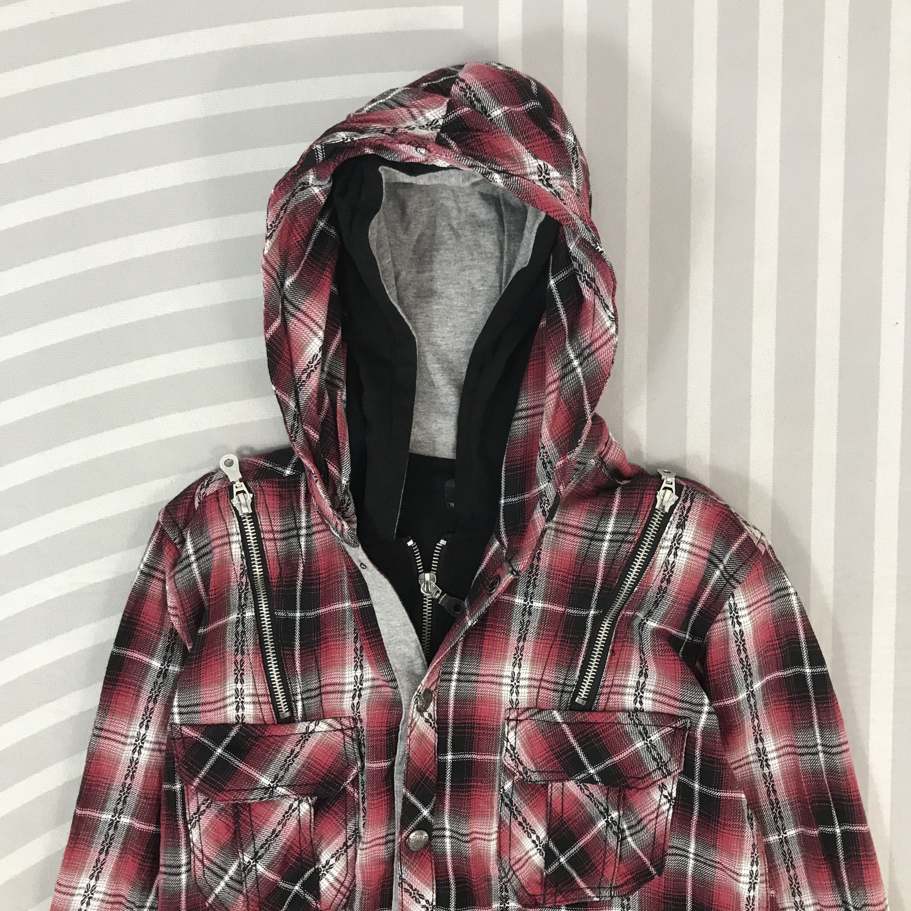 Japanese Brand Vintage 31040=&kkone flannel design double Jacket Size US L / EU 52-54 / 3 - 2 Thumbnail