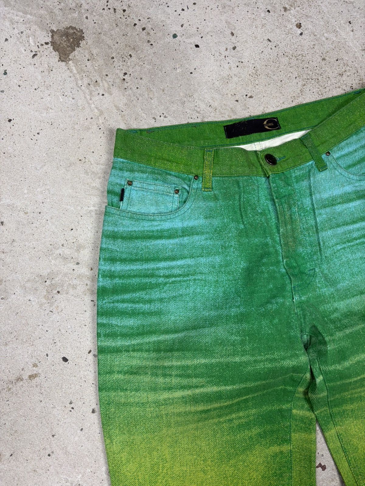 Just Cavalli Vintage 2000s Roberto Just Cavalli Psychodelic Flare Pants Size 27" / US 4 / IT 40 - 7 Thumbnail