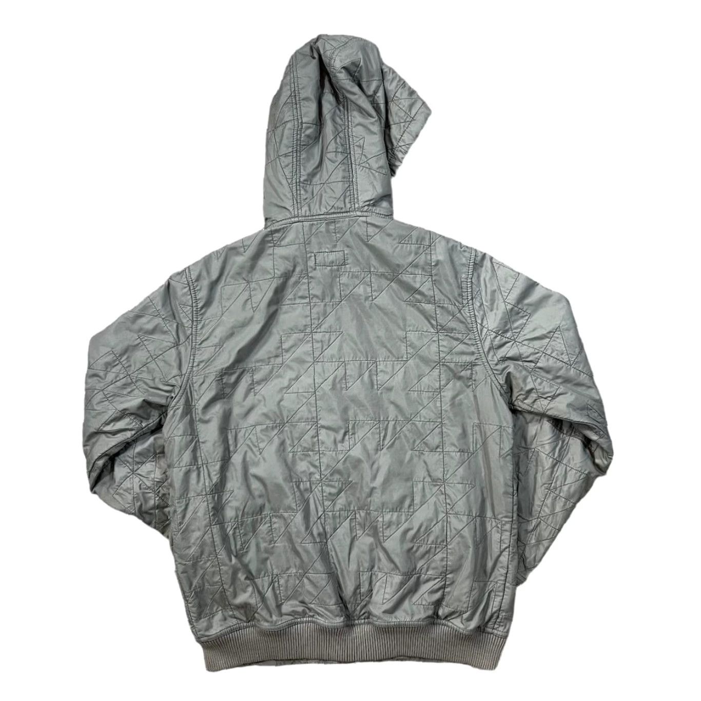 O'Neill VINTAGE O'NEILL Jacket Windbreaker Hoodie Womens XL Grey Ski Embroidered Logo Padded Lightly Mapped Measurements 90% cot/10% nylon Size XL / US 12-14 / IT 48-50 - 2 Thumbnail
