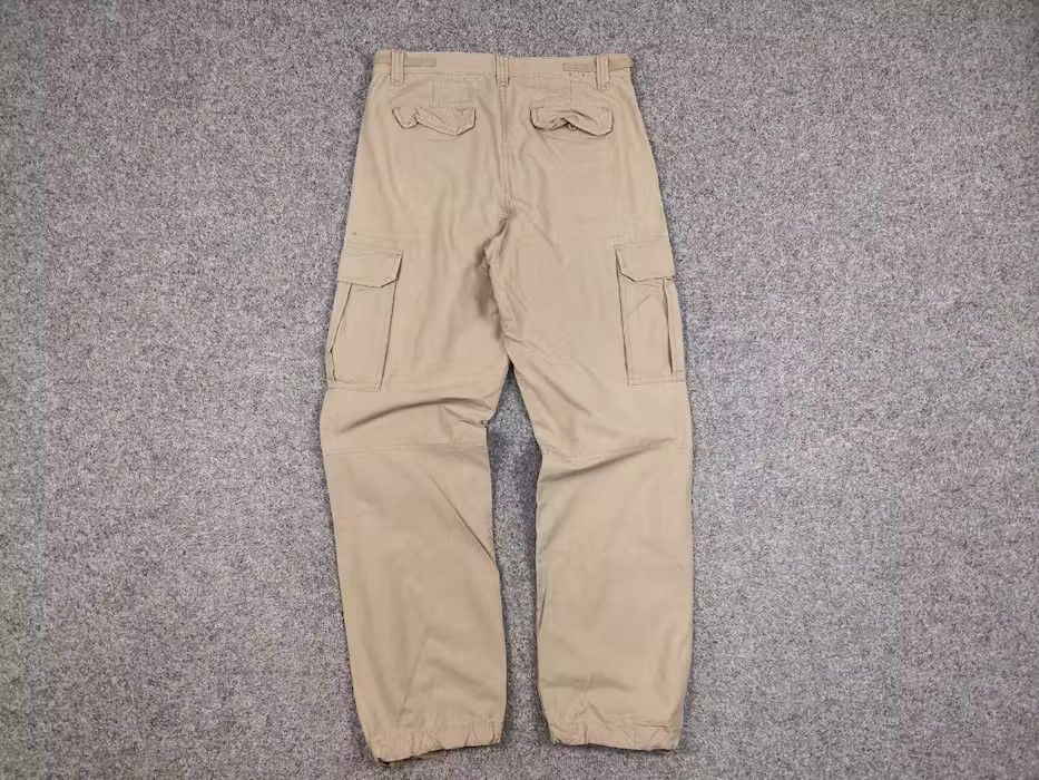 Japanese Brand Vintage 90's Military Ripstop Japan Beige Cargo Pants Size US 32 / EU 48 - 15 Thumbnail