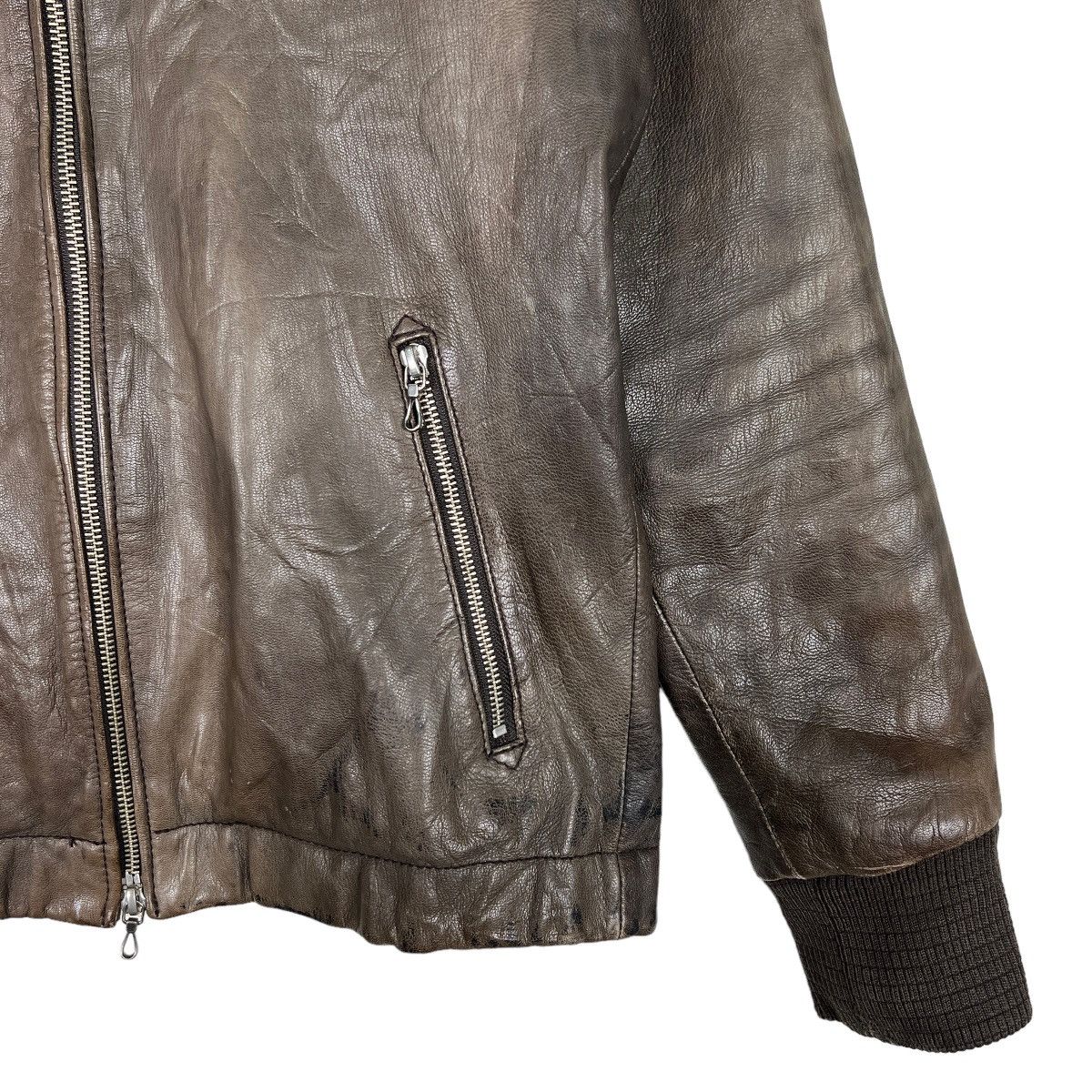 14th Addiction 🔥 NANO JOURNAL STANDARD GOAT SKIN BLOUSON LEATHER JACKET Size US M / EU 48-50 / 2 - 5 Thumbnail