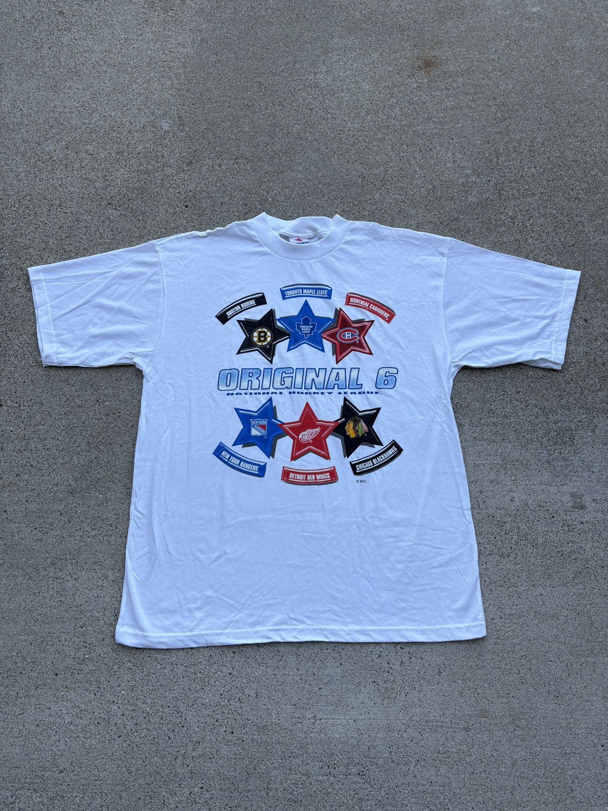 NHL Vintage 1998 THG Inc. NHL “The Original Six” T-Shirt Size XL Size US XL / EU 56 / 4 - 1 Thumbnail