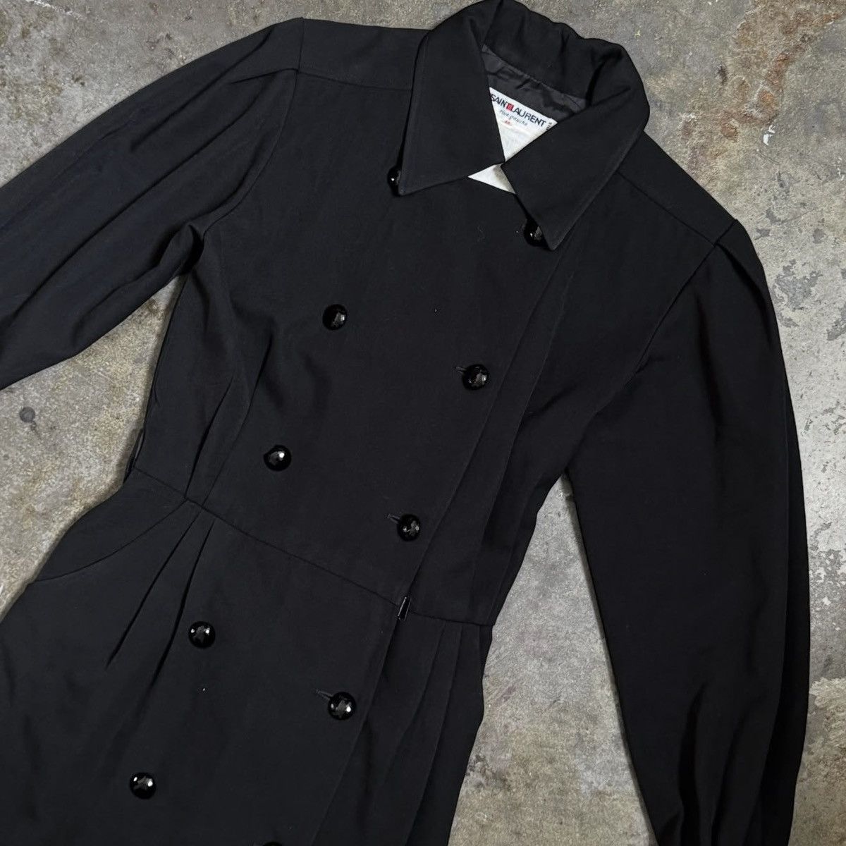 Yves Saint Laurent SAINT LAURENT TRENCH - BLACK - 40/XS/S Size S / US 4 / IT 40 - 4 Thumbnail