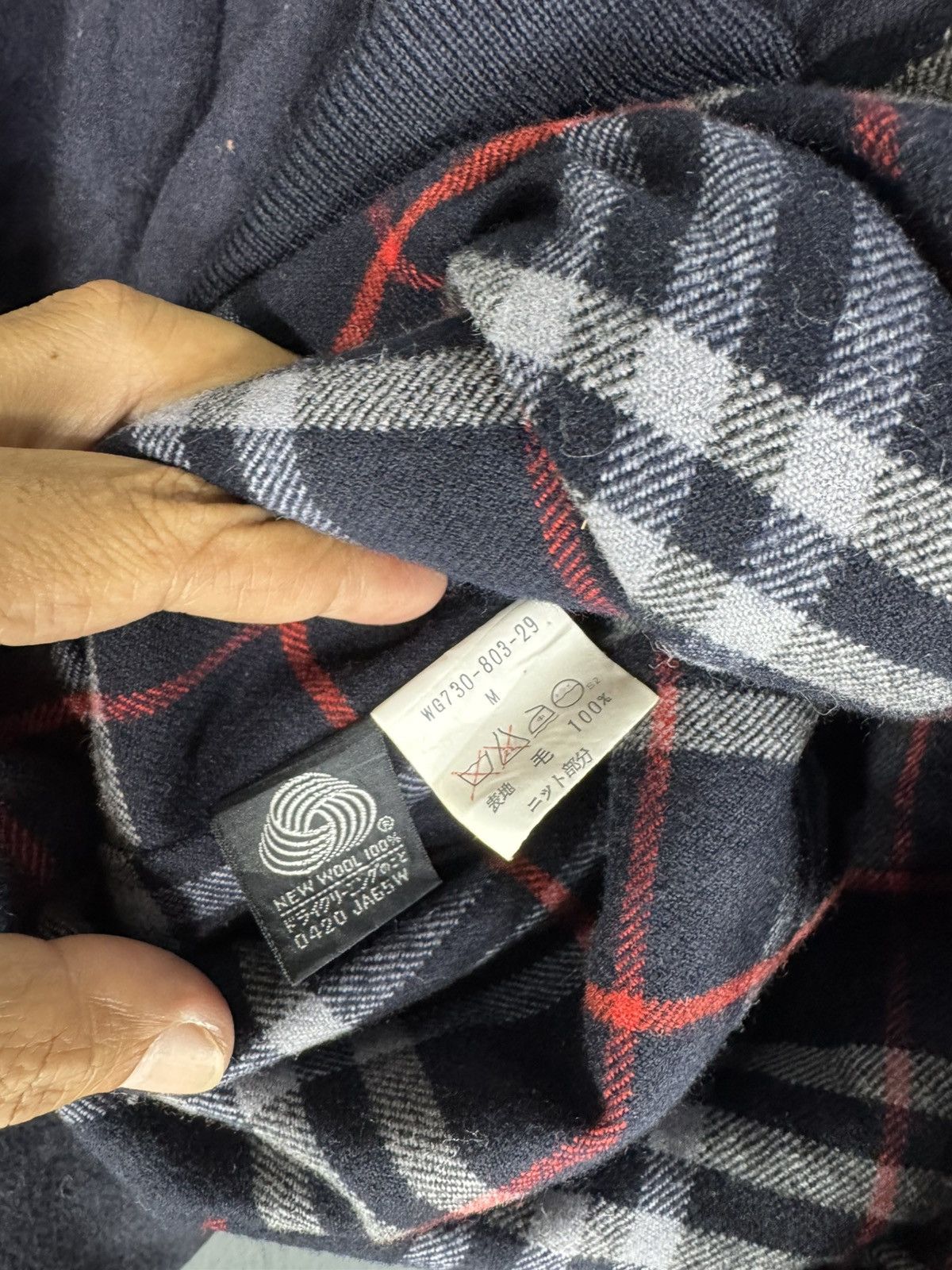 Burberry × Vintage Vintage Burberrys Wool Jacket Dark Blue Size US M / EU 48-50 / 2 - 4 Thumbnail