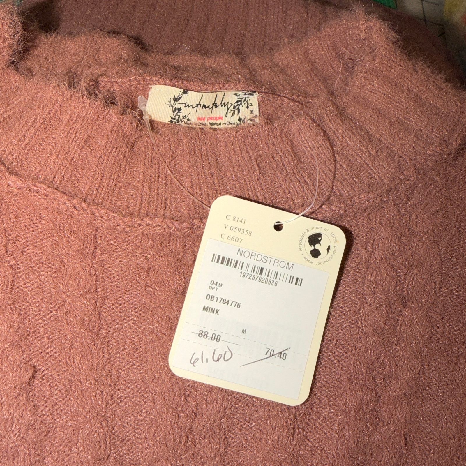 Free People Free People NWT Keep Me Warm Cable Stitch Bodysuit Size M Size M / US 6-8 / IT 42-44 - 4 Thumbnail