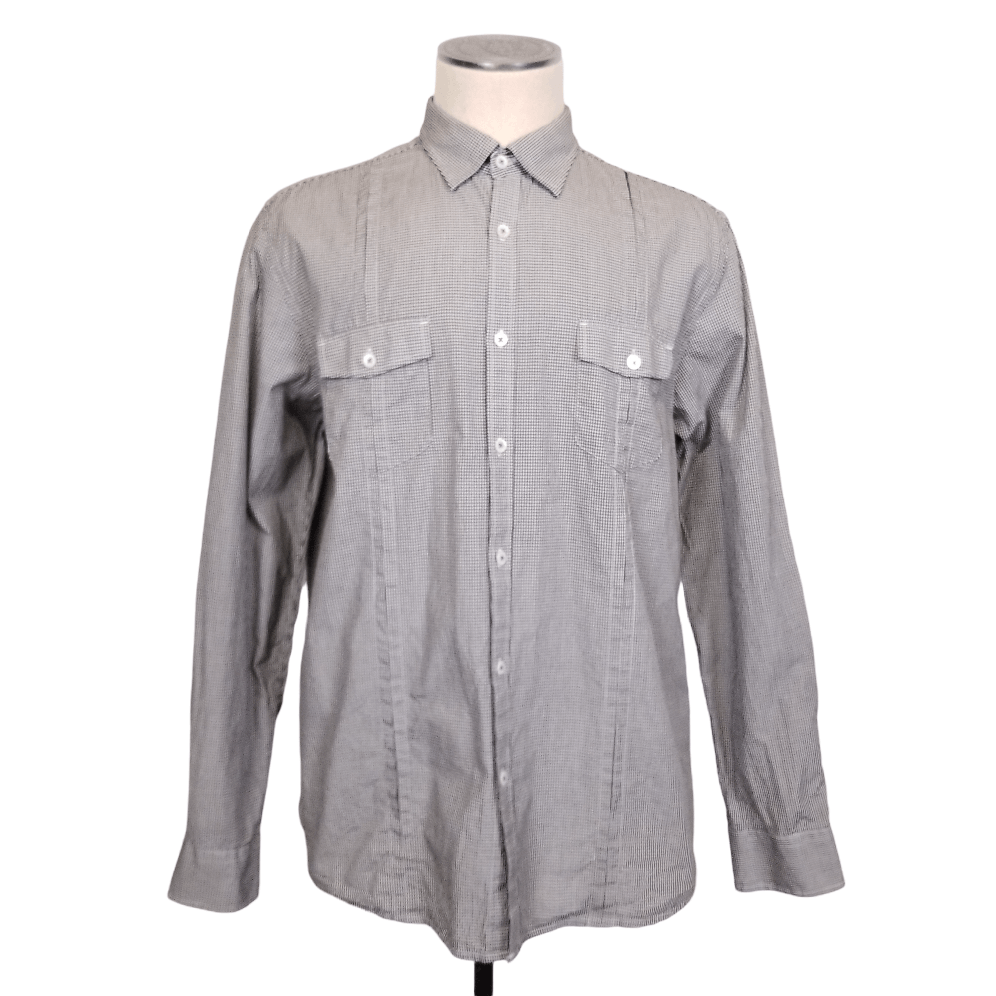 Ted Baker Norping Tapered Fit Collared Shirt in Micro Gingham Size US XXL / EU 58 / 5 - 1 Thumbnail