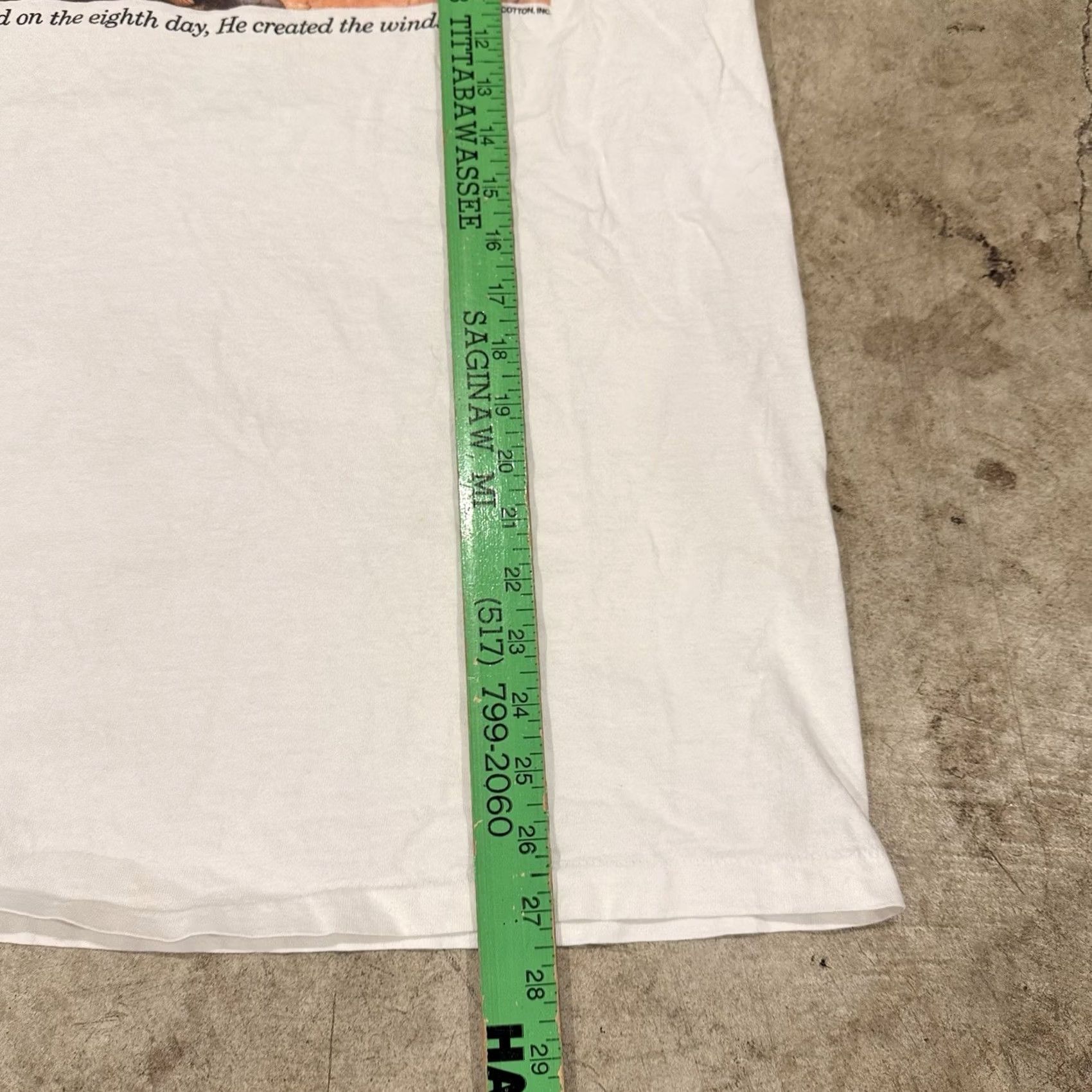 Vintage VINTAGE Michelangelo Creation Parody T Shirt XL/L Single Stitch Unisex Adults 90s White Cotton Crew Neck Short Sleeve Mens Womens 90s Size US XL / EU 56 / 4 - 7 Thumbnail