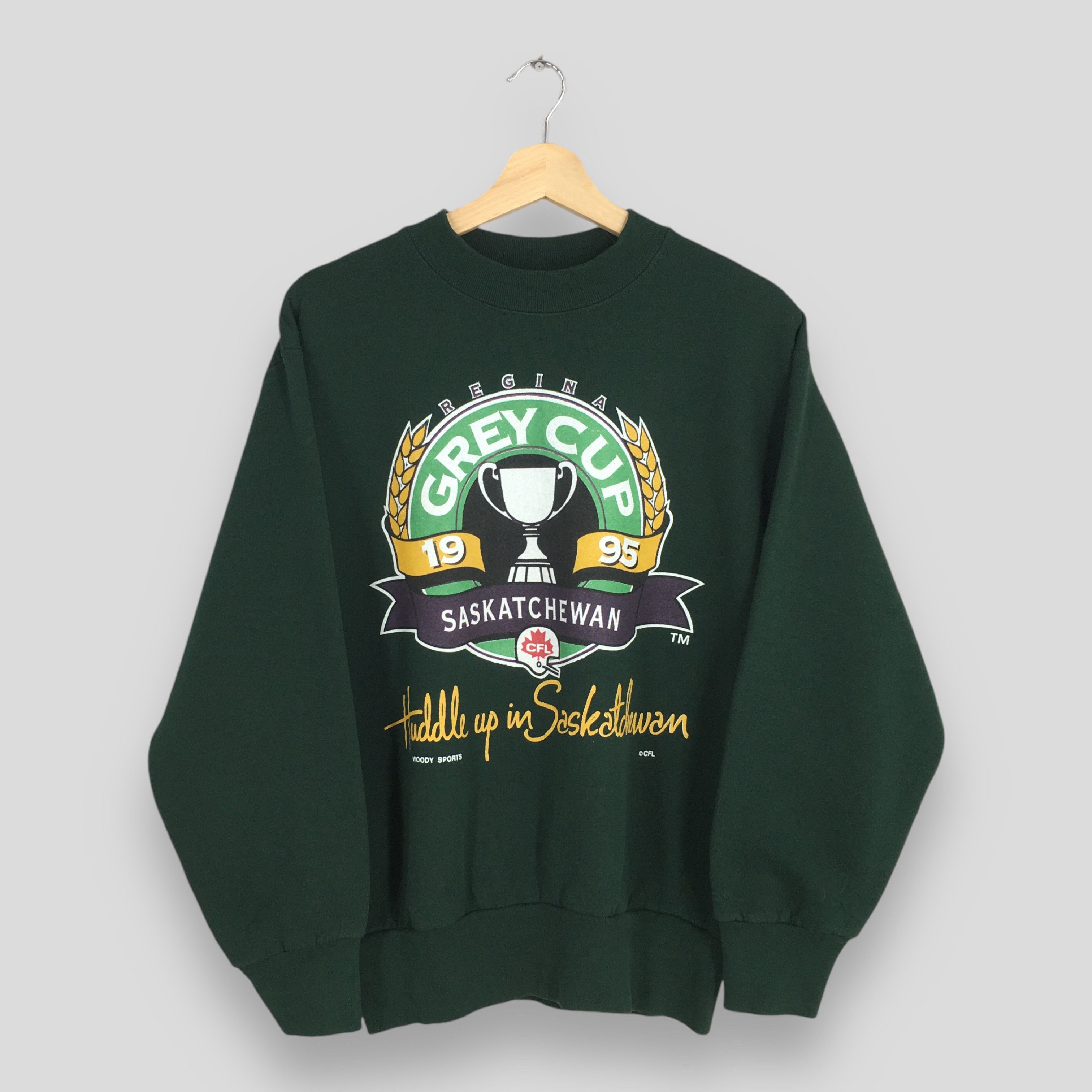 Vintage 1995 Canada Football League Green Sweatshirt Medium