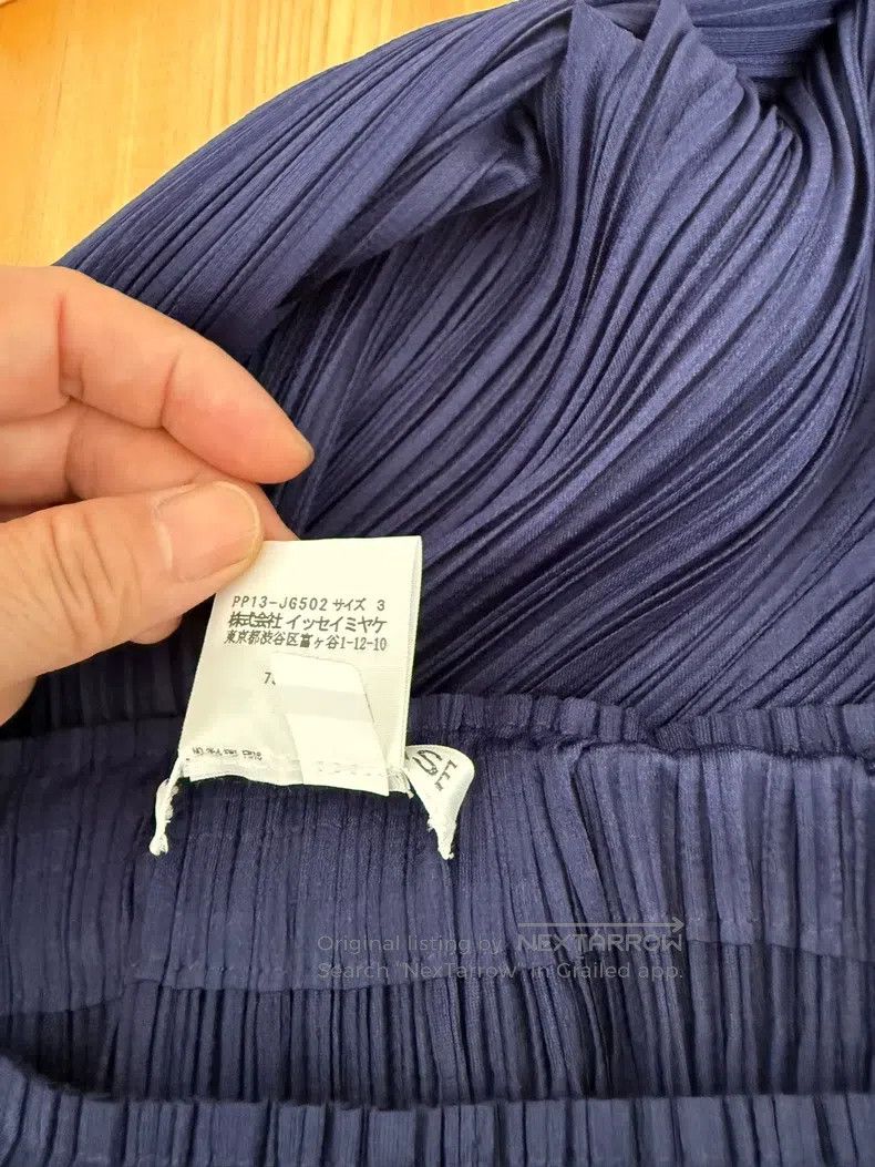 Issey Miyake Issey Miyake size:3 Blue Midi Skirt Size 31" - 5 Thumbnail