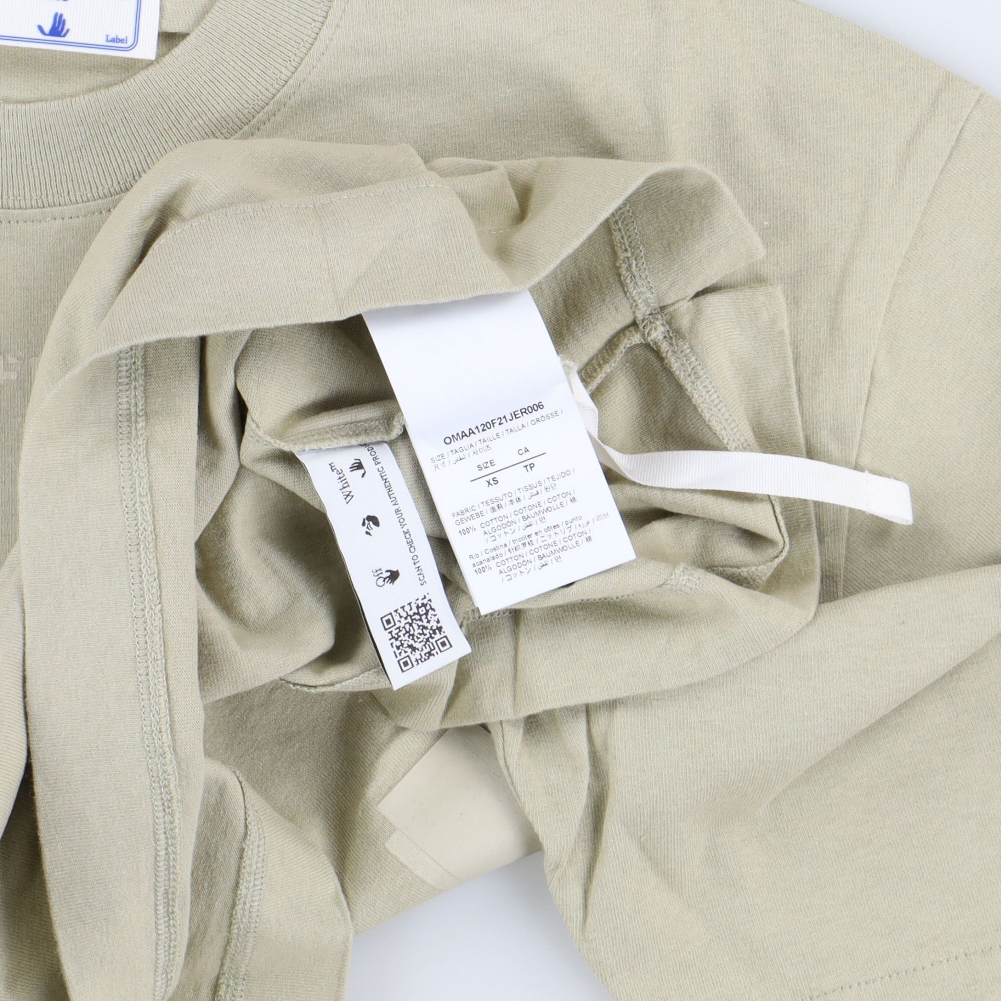 Off-White Beige Rubber Arrows Logo Oversized Skate T-Shirt Size US XS / EU 42 / 0 - 7 Thumbnail