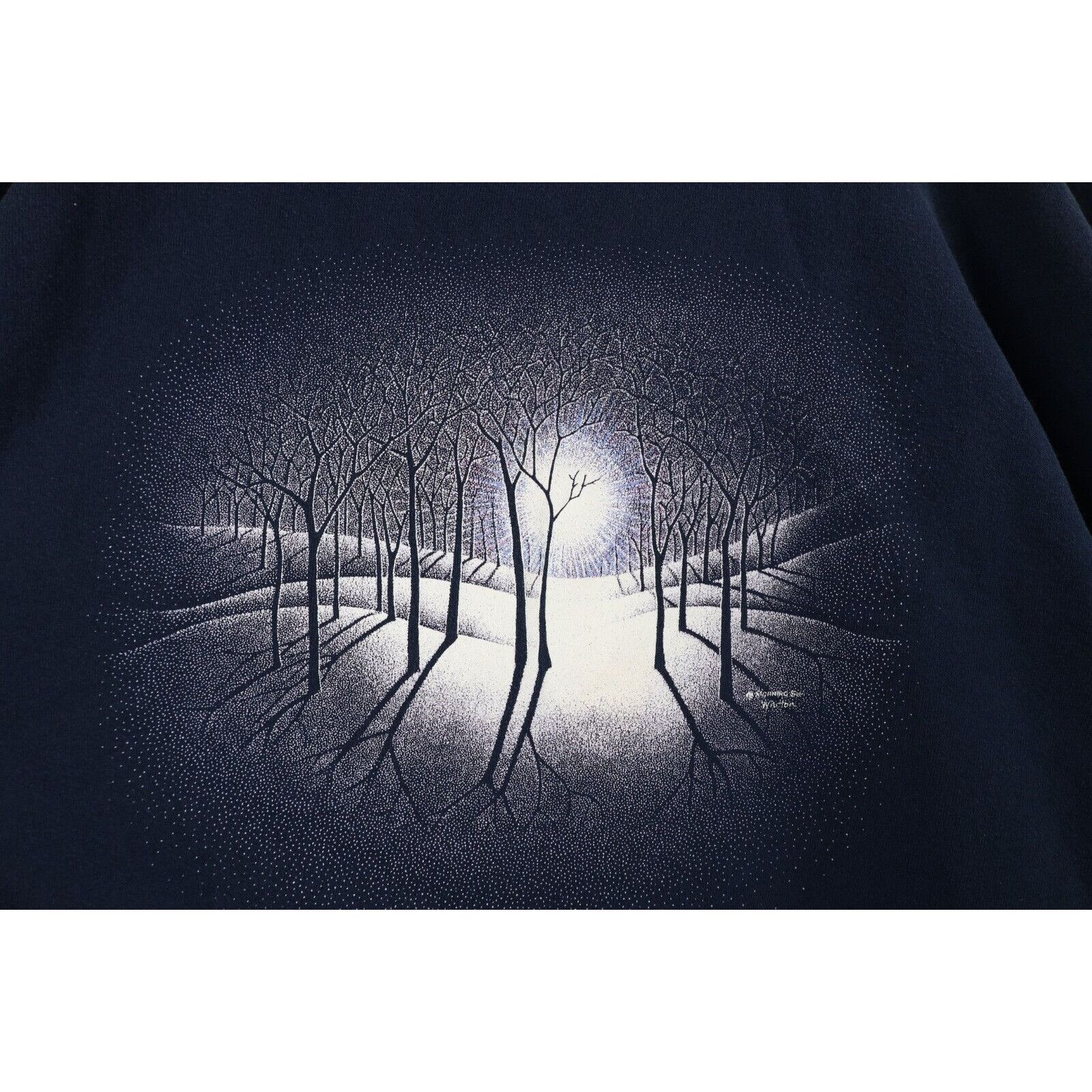 Vintage Vintage 90s Streetwear Faded Christmas Snow Sweatshirt Size XL / US 12-14 / IT 48-50 - 4 Thumbnail