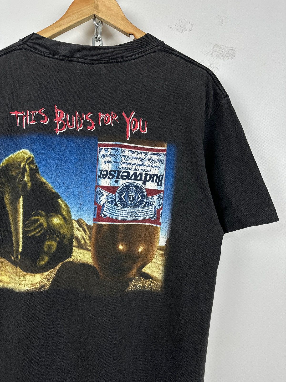 Budweiser 90s Vintage Budweiser This Bud’s For You Anteater T-Shirt Size US L / EU 52-54 / 3 - 5 Thumbnail