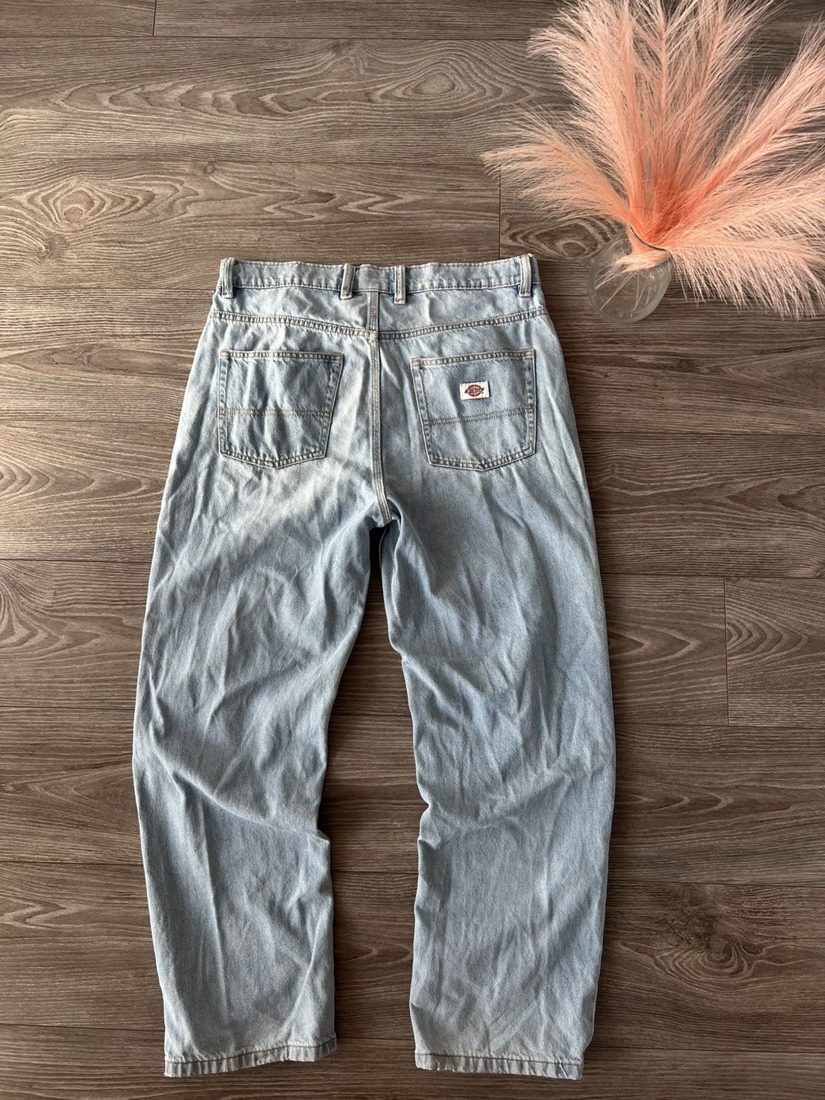 Dickies × Japanese Brand ‼️Dickies Box Logo Baggy Mom Lite White Denim Jeans‼️ Size US 32 / EU 48 - 7 Thumbnail