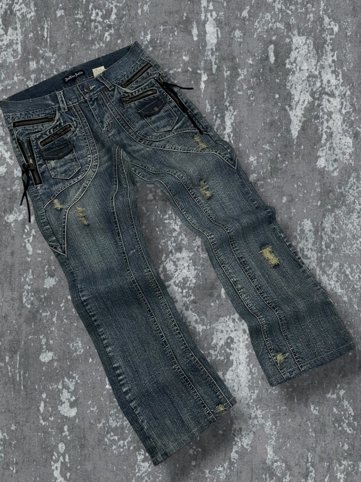 In The Attic Vintage Rare 1990s Japan Designer In The Attic Flared Grunge Size US 30 / EU 46 - 3 Thumbnail