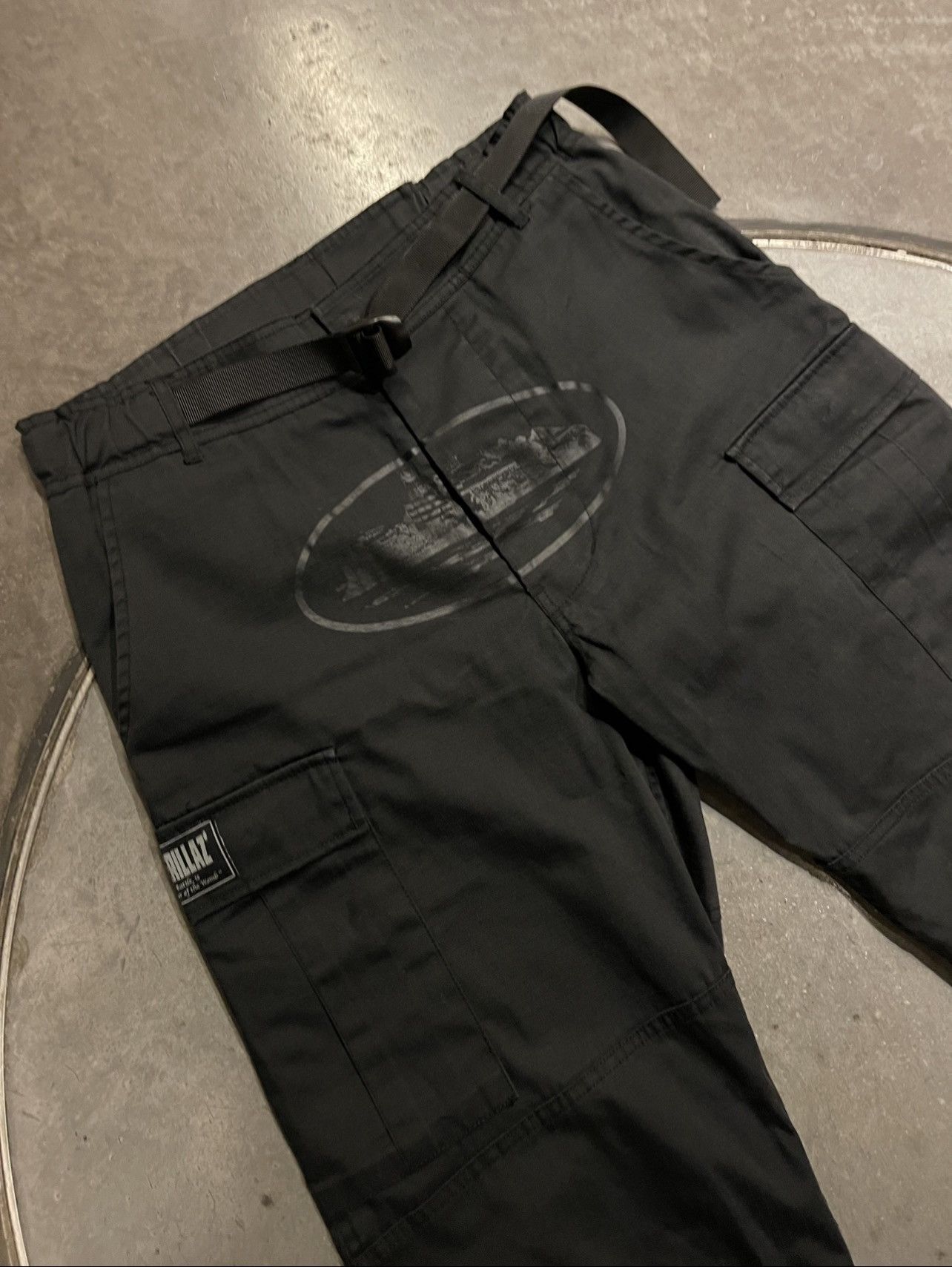 Corteiz Corteiz Guerillaz Cargos - triple black Size US 29 - 4 Thumbnail