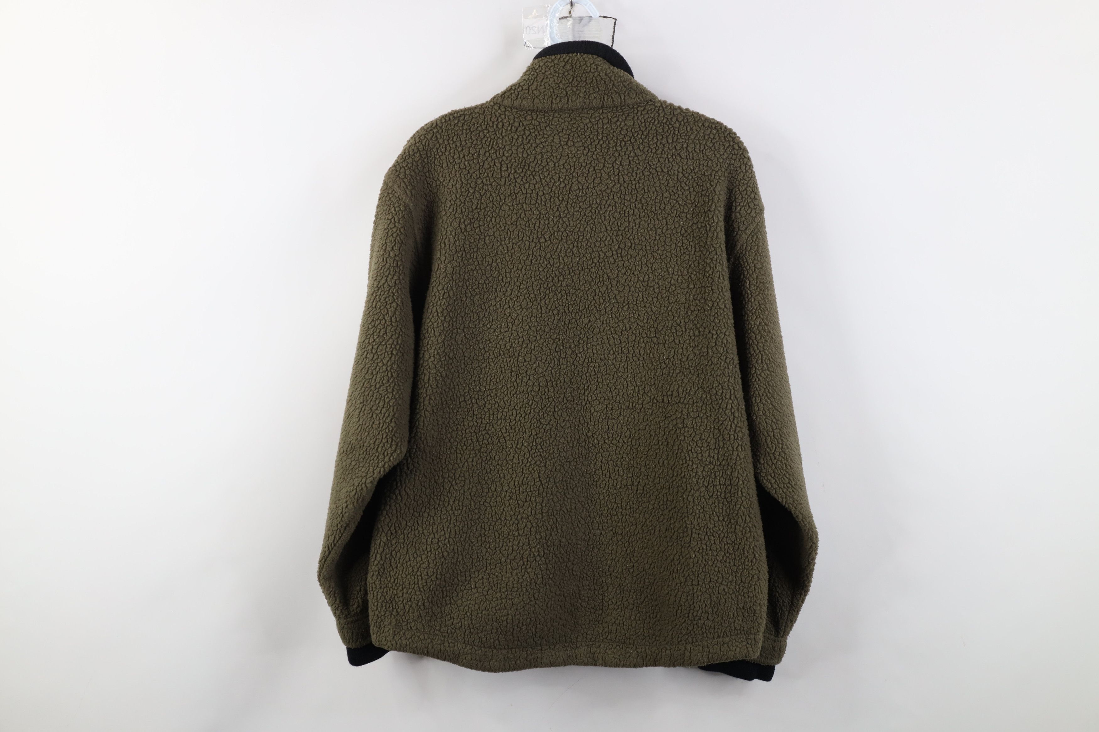 L.L. Bean Vintage 90s LL Bean Deep Pile Fleece Full Zip Jacket Green Size L / US 10 / IT 46 - 10 Thumbnail