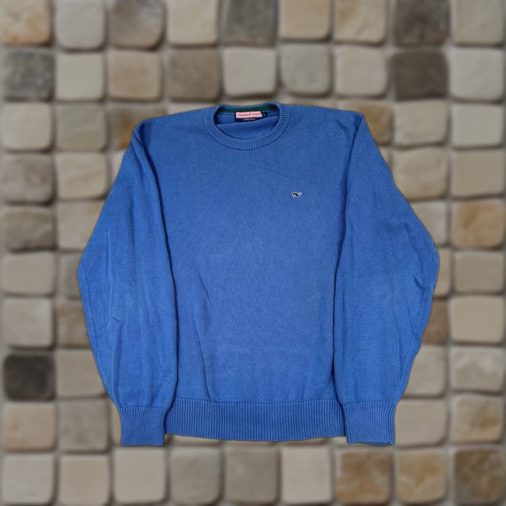 Vineyard Vines Vineyard Vines Sweater Mens Large Blue Cotton Knit Pullover Size US L / EU 52-54 / 3 - 1 Thumbnail