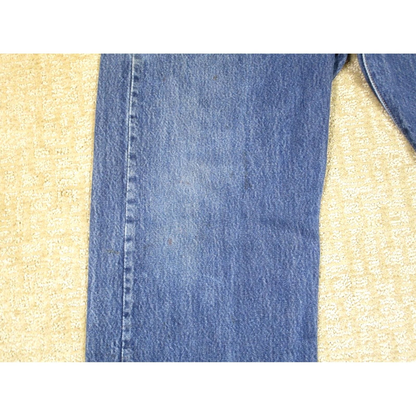 Levi's VINTAGE Levi's 501 Jeans Men 36x32 Blue Dark Wash Distressed Whisker Logo 90s Rock Mens Size US 36 / EU 52 - 4 Thumbnail
