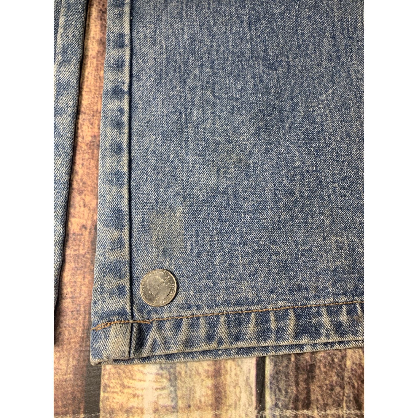 Denime Old Mill Jeans Men's Relaxed Fit 5 Pocket Denim Blue 38x36 Straight Leg Cotton Size US 38 / EU 54 - 2 Thumbnail