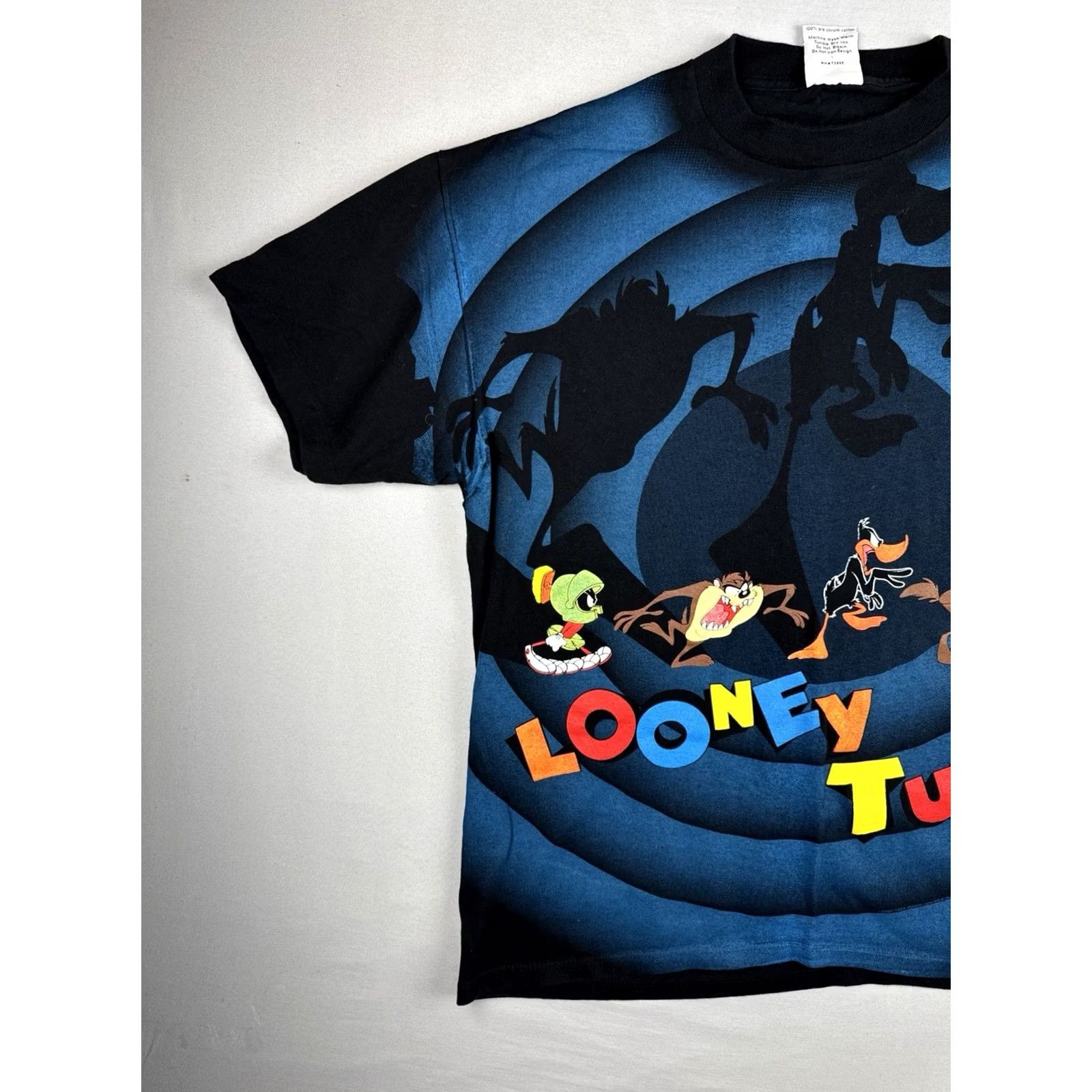 Vintage VINTAGE Looney Tunes Shadow AOP T Shirt Wild Oats XL Black 90s Cartoon T-Shirt Mens Womens Boys Girls Size US XL / EU 56 / 4 - 3 Thumbnail