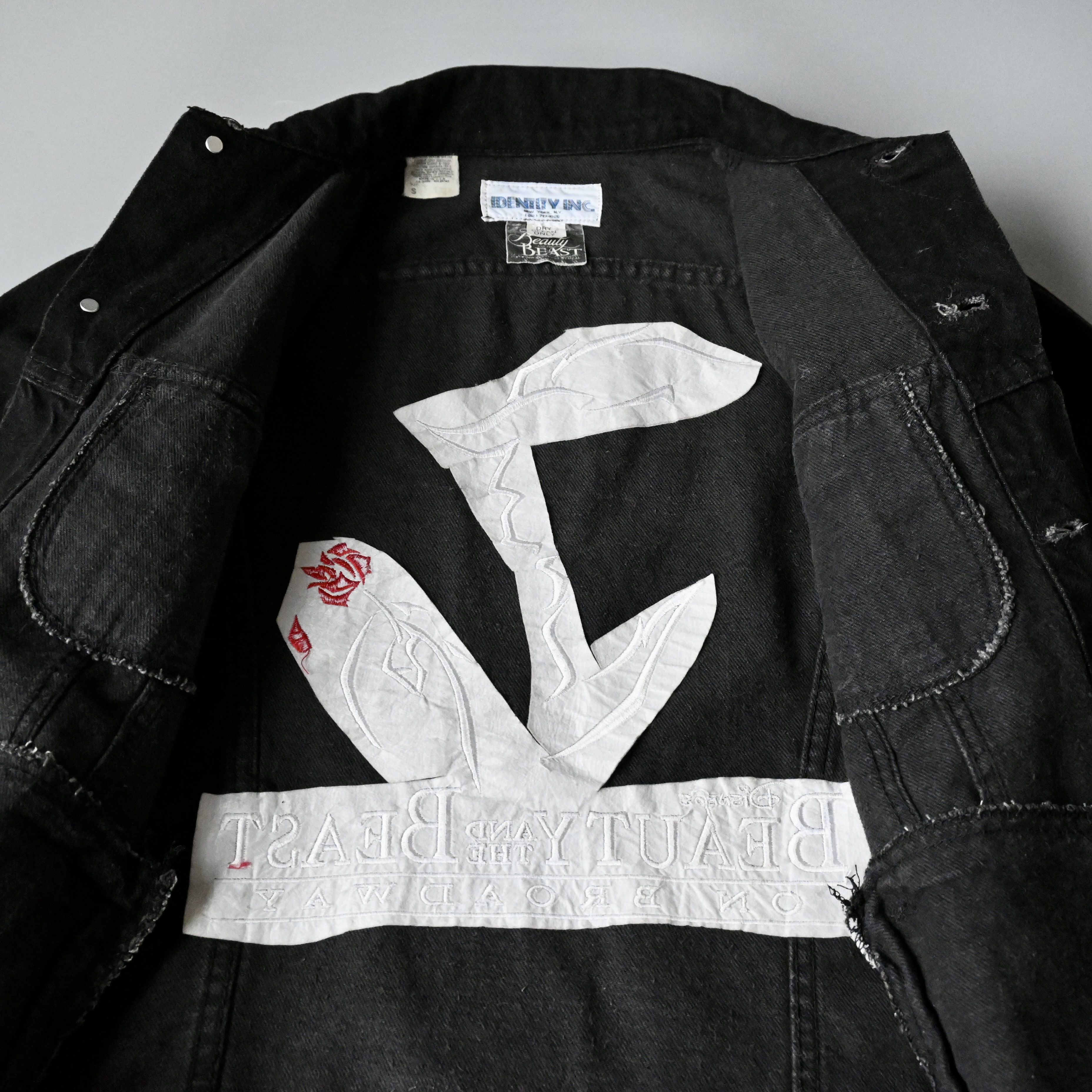 Disney Vtg Lee x Beauty and the Beast black denim trucker jacket Size US S / EU 44-46 / 1 - 5 Thumbnail