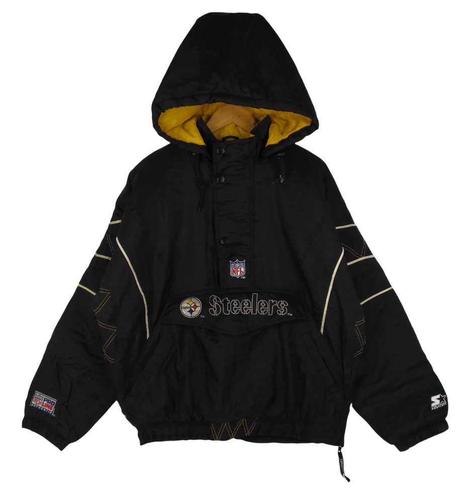 Starter Vintage 90s NFL Steelers Hoodie Puffer Jacket Starter Size US L / EU 52-54 / 3 - 1 Thumbnail