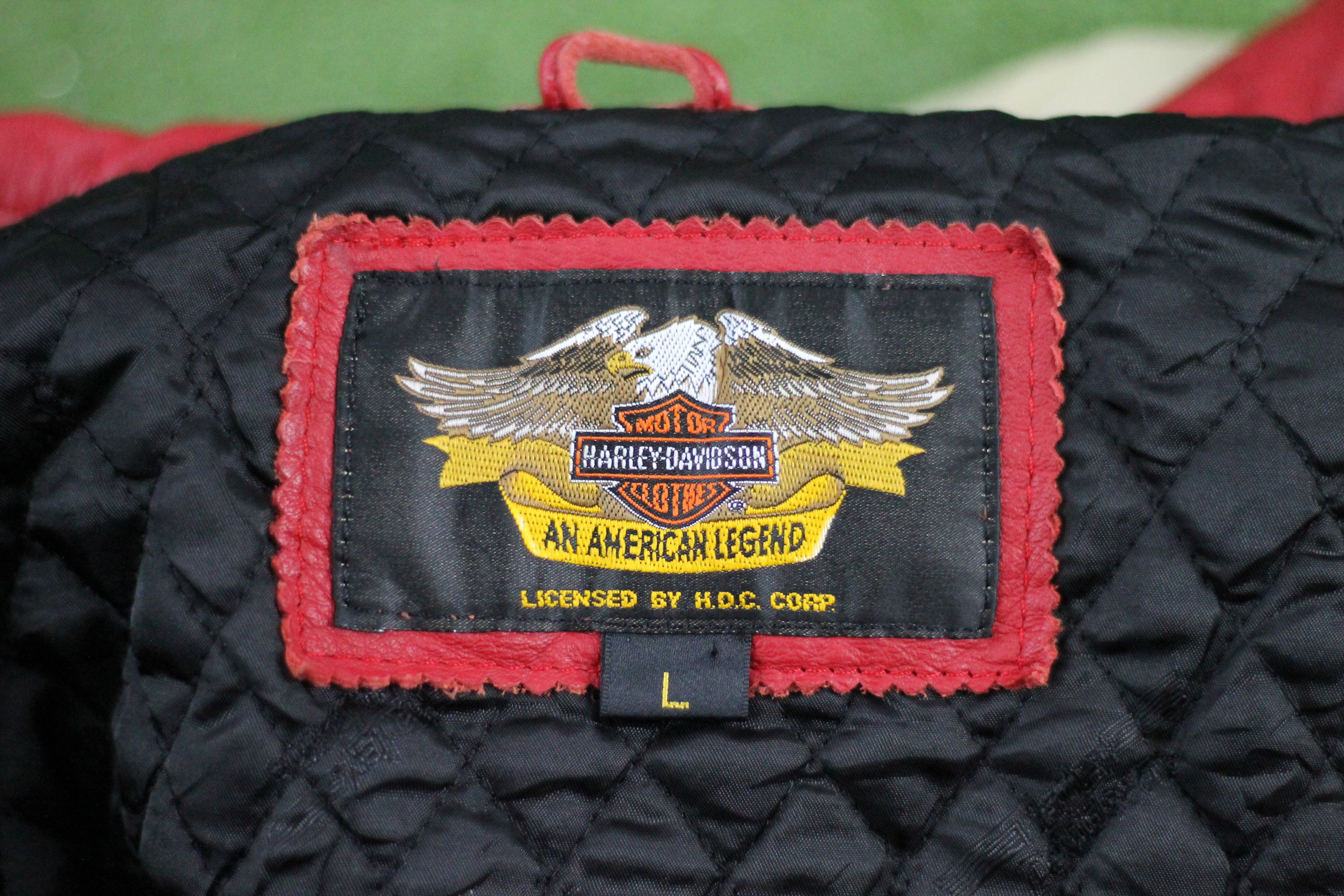 Harley Davidson × Vintage RARE! Vintage HARLEY DAVIDSON Leather Jacket. Size US L / EU 52-54 / 3 - 16 Thumbnail