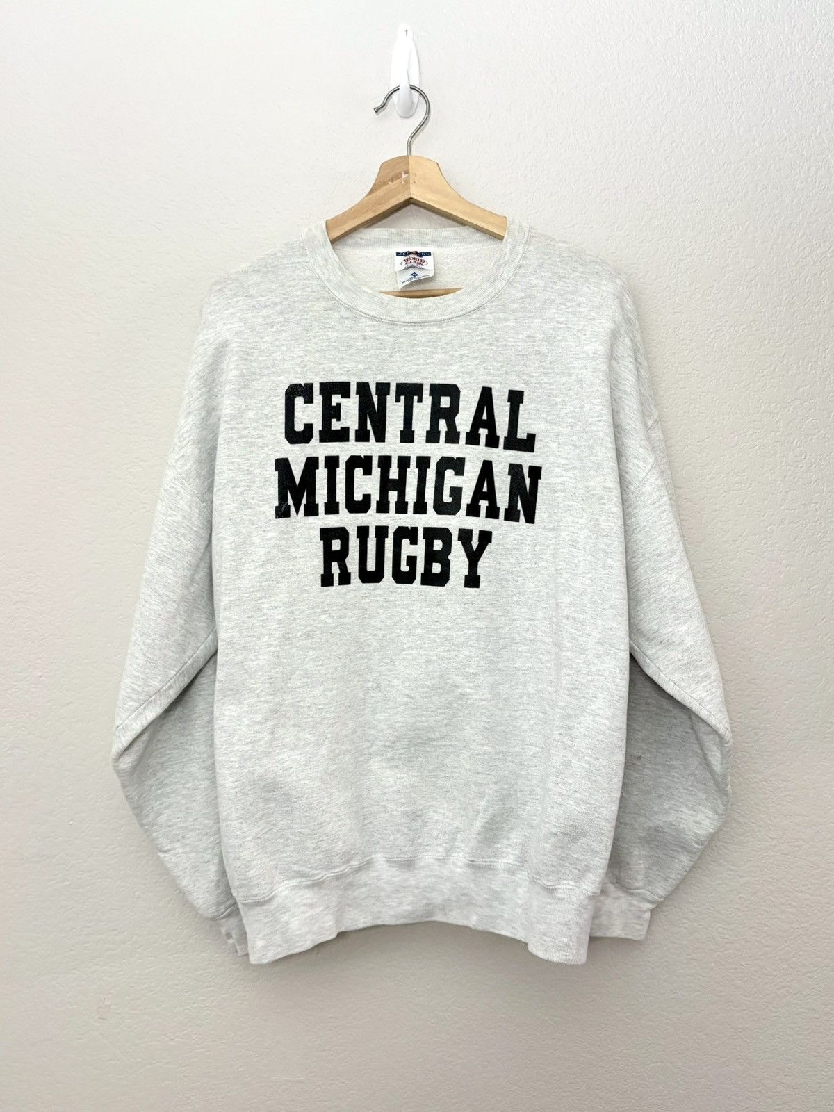 Jerzees 90’s Central Michigan Reverse Weave Vintage Sweatshirt Size US XL / EU 56 / 4 - 1 Thumbnail
