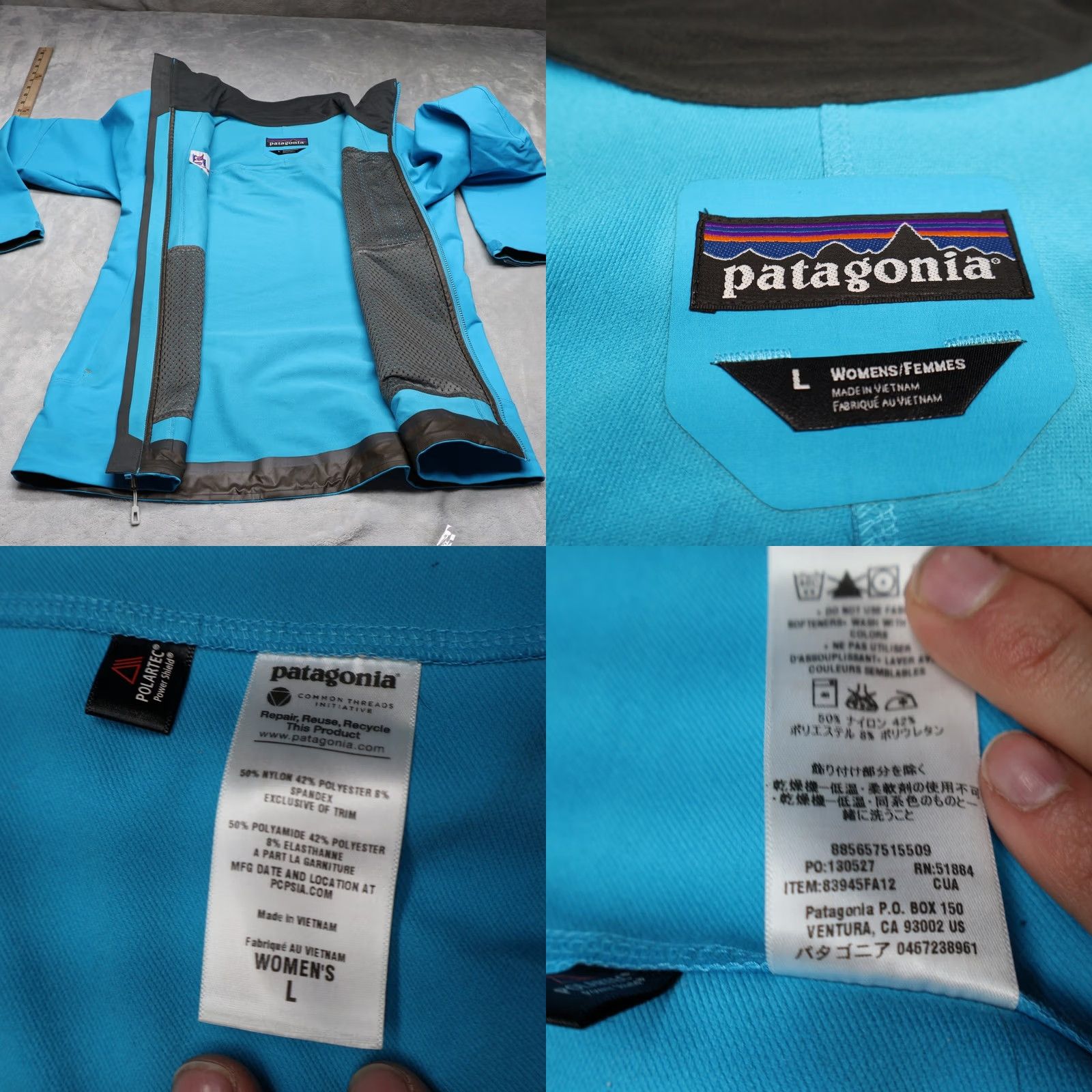 Patagonia Patagonia Blue Alpine Guide Softshell Jacket Women Large Full Zip LOGO Wind Rain Size L / US 10 / IT 46 - 8 Thumbnail