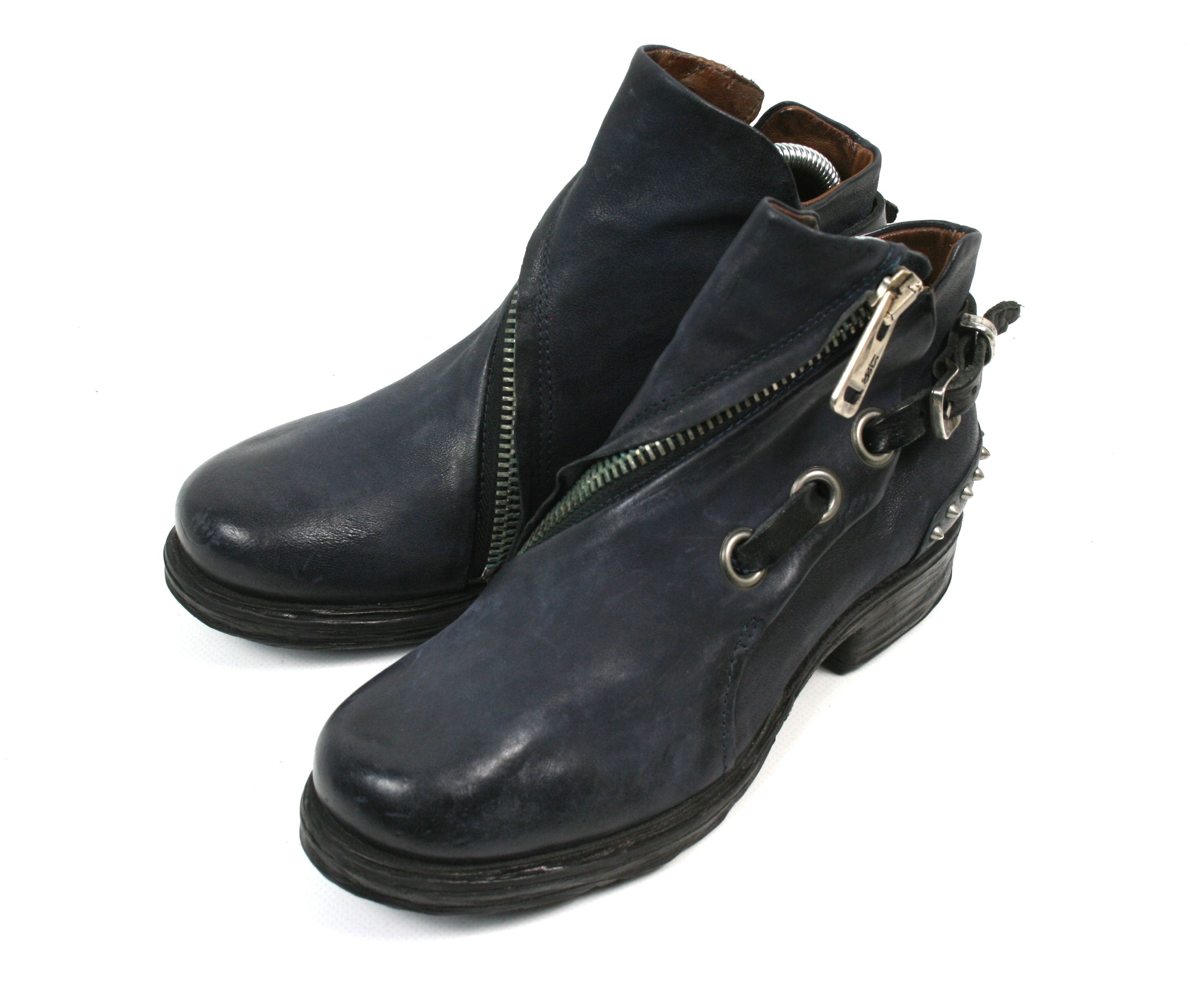 A.S.98 Zipped Front Grunge Biker Studded Boots Size US 7 / IT 37 - 2 Thumbnail