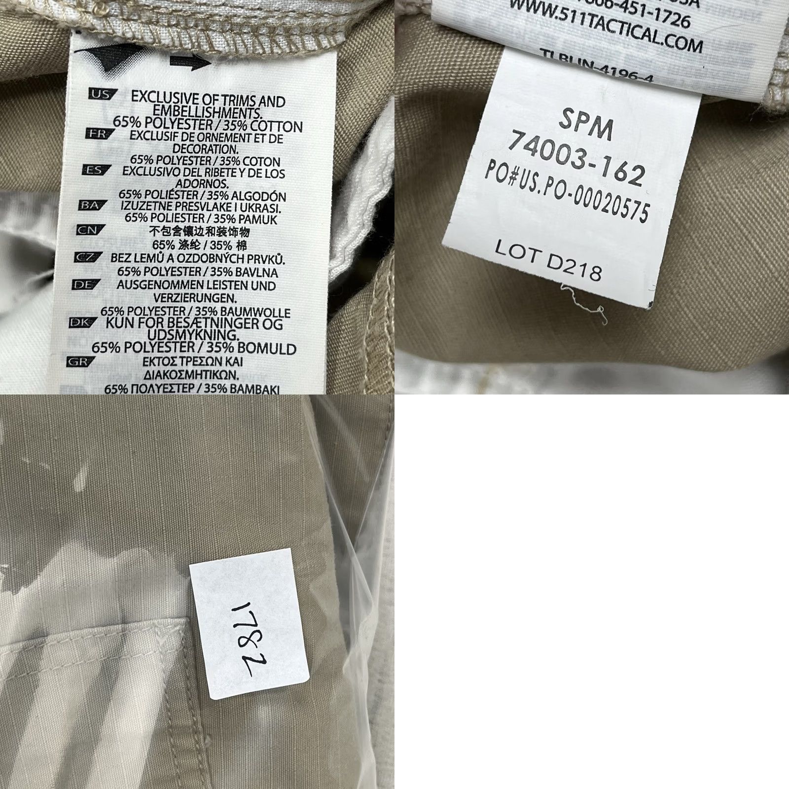 Vintage 5.11 Tactical Series Pants Men XL Short Ripstop Cargo Outdoor Khaki Solid Pockets Zip Belt Loops Cargo Pants Mens XL Regular Straight 29in Inseam Size US 36 / EU 52 - 8 Thumbnail