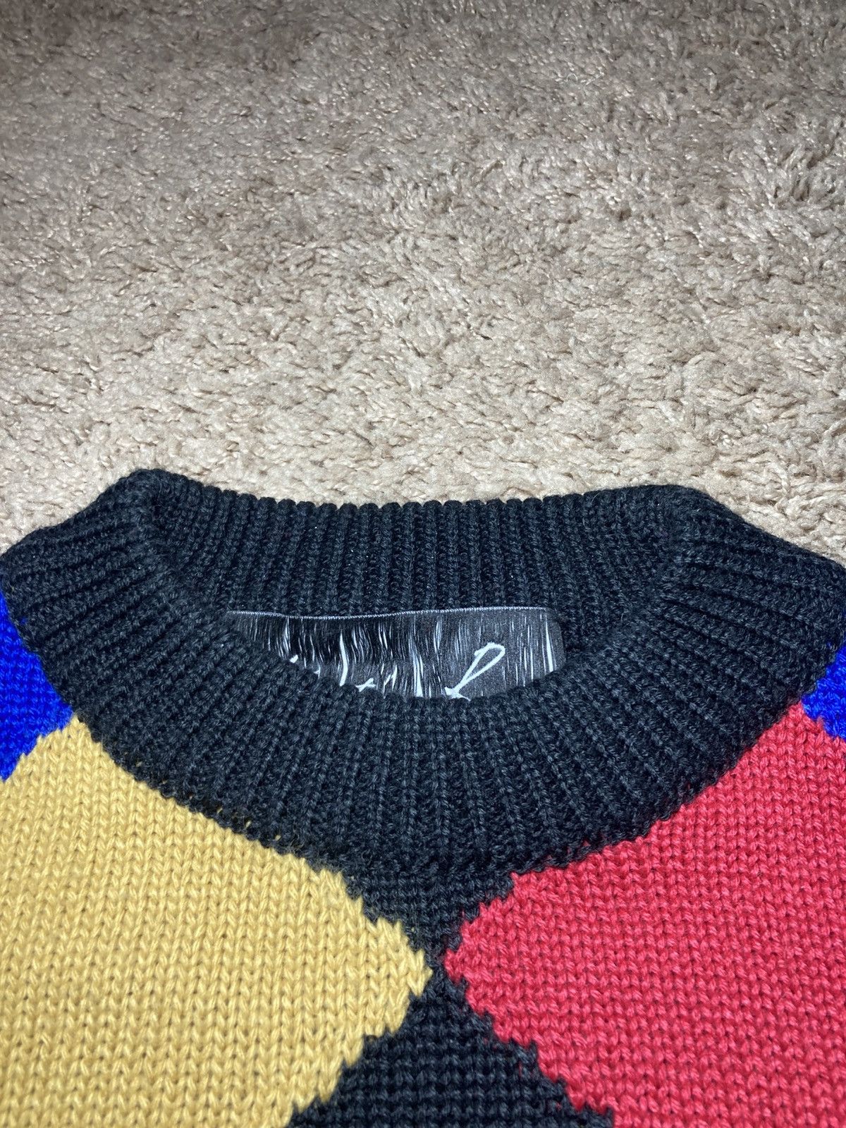 Martine Rose SS19 Martine Rose Harlequin Jumper 2019 Cards Joker Blue Size US M / EU 48-50 / 2 - 5 Thumbnail