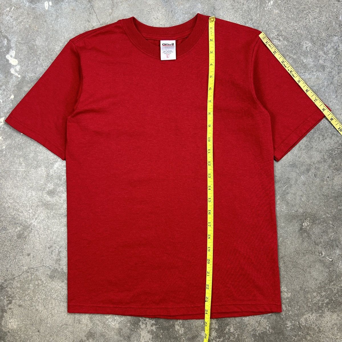 Vintage 1990s Anvil Blank Red Size US XS / EU 42 / 0 - 5 Thumbnail