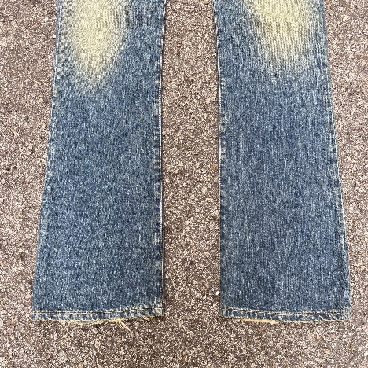 Kapital Flared Distressed Mudwash Jeans Chip & Pepper Boot Cut Denim Size US 29 - 2 Thumbnail