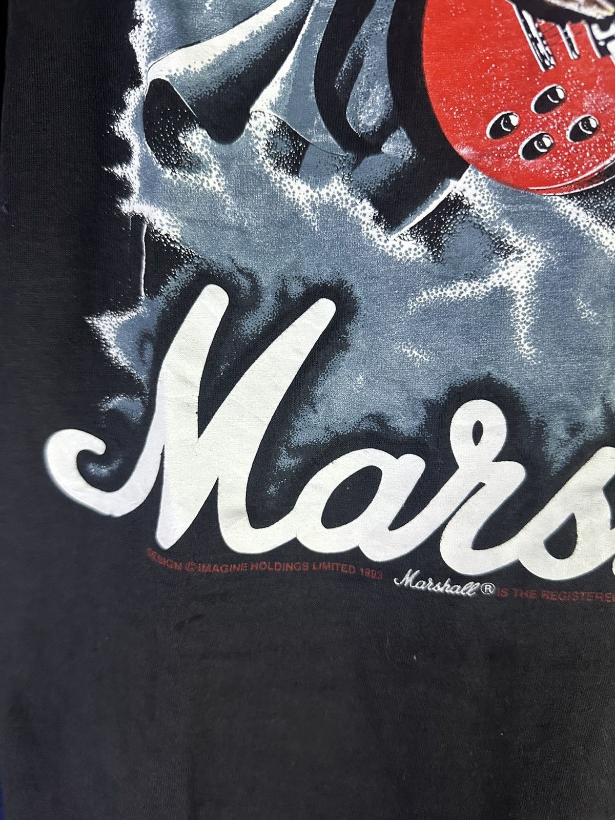 Vintage Rare Vintage 80’s Marshall Amplification Punk skull t-shirt Size US L / EU 52-54 / 3 - 6 Thumbnail