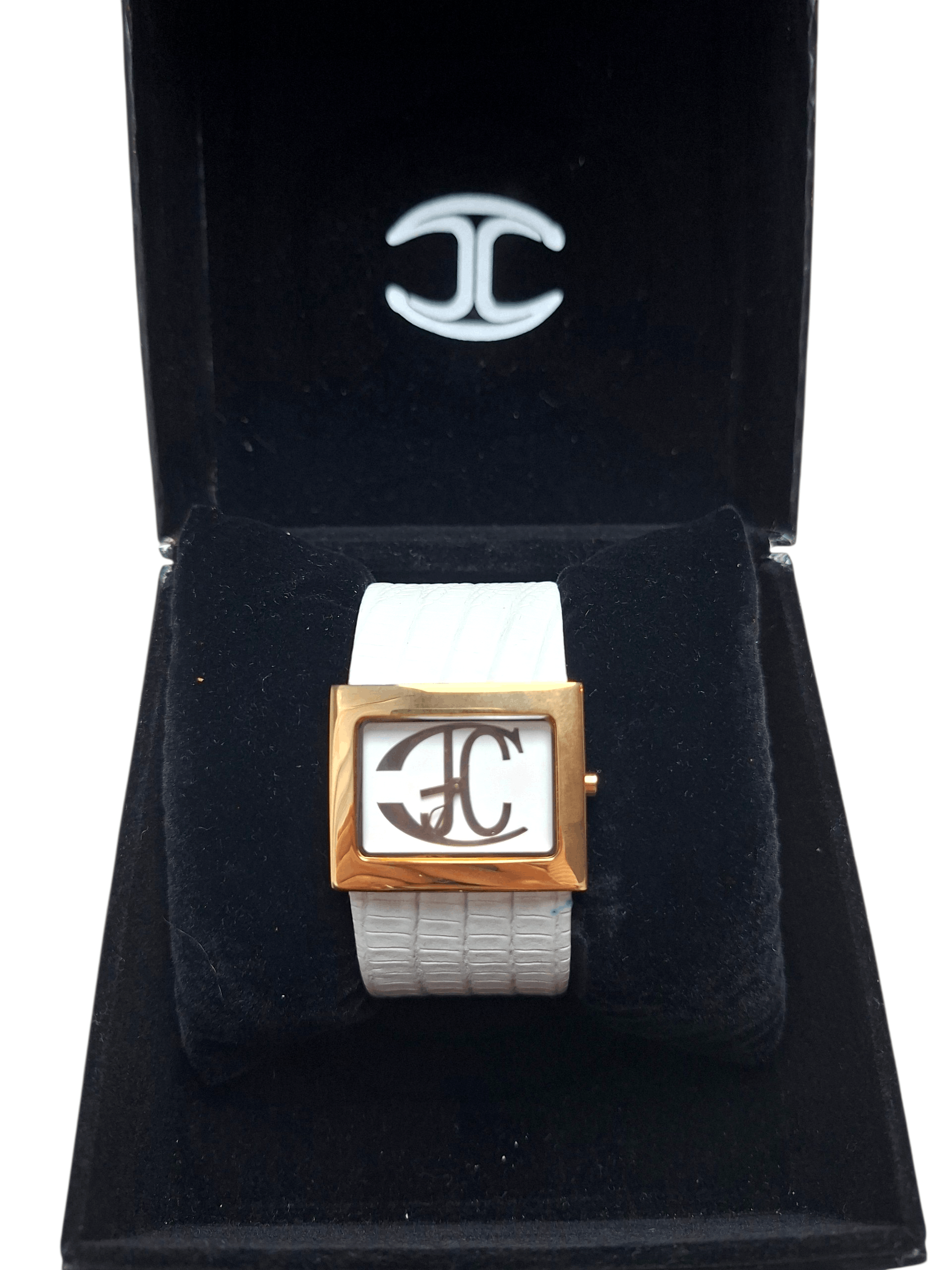 Just Cavalli Just Cavalli Watch White Leather Band Rose Gold Square Face Size ONE SIZE - 1 Thumbnail