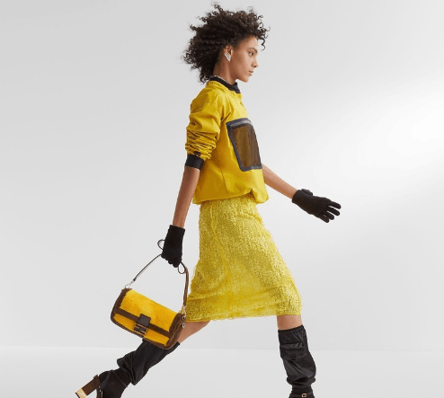 Fendi o1loc1c0824 Skirt in Yellow Size 30" / US 8 / IT 44 - 4 Thumbnail