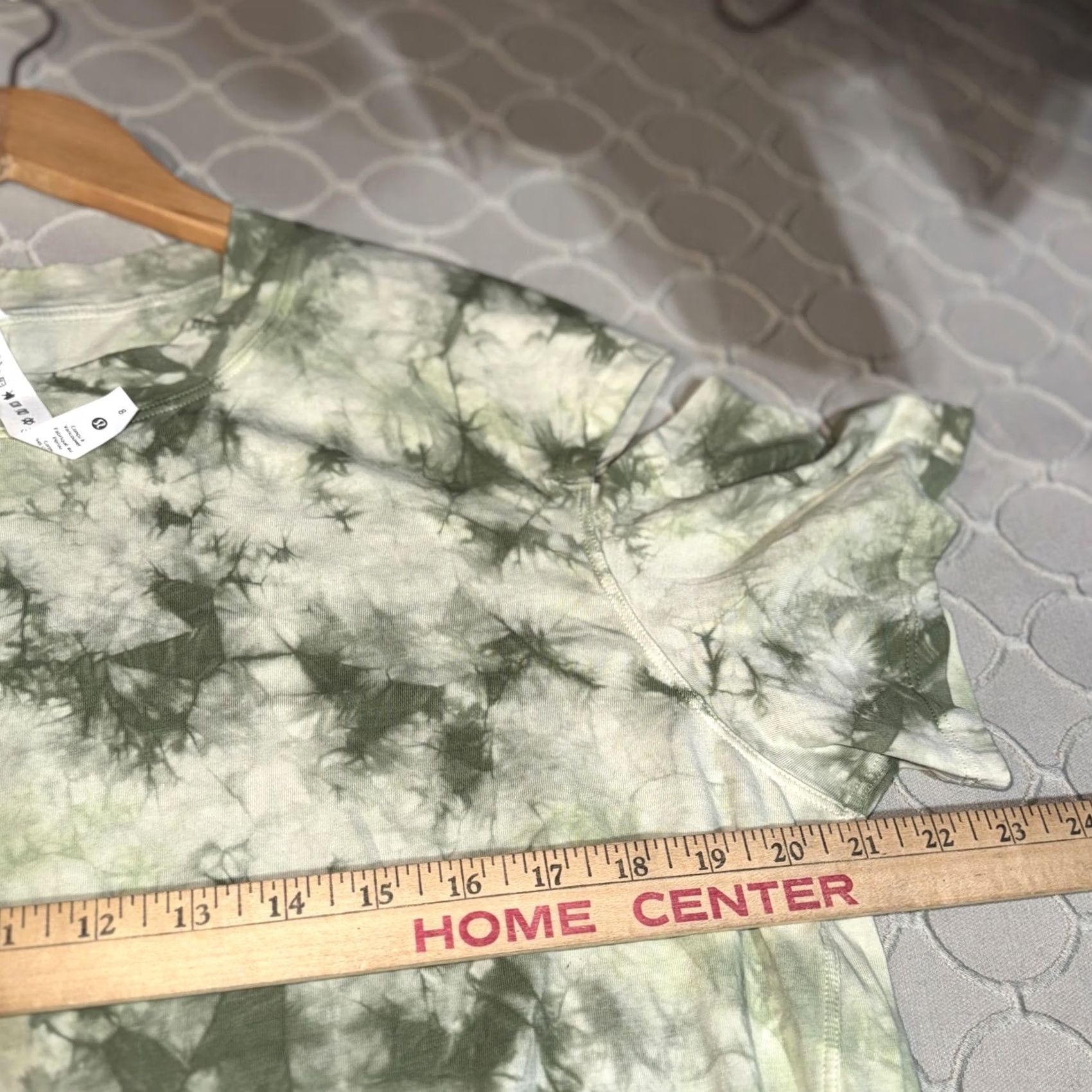 Lululemon Lululemon Shirt Womens 8 Green Tie Dye Ruffle Sleeve Cotton Casual Tee Crewneck Shirt Mens? Size M / US 6-8 / IT 42-44 - 5 Thumbnail