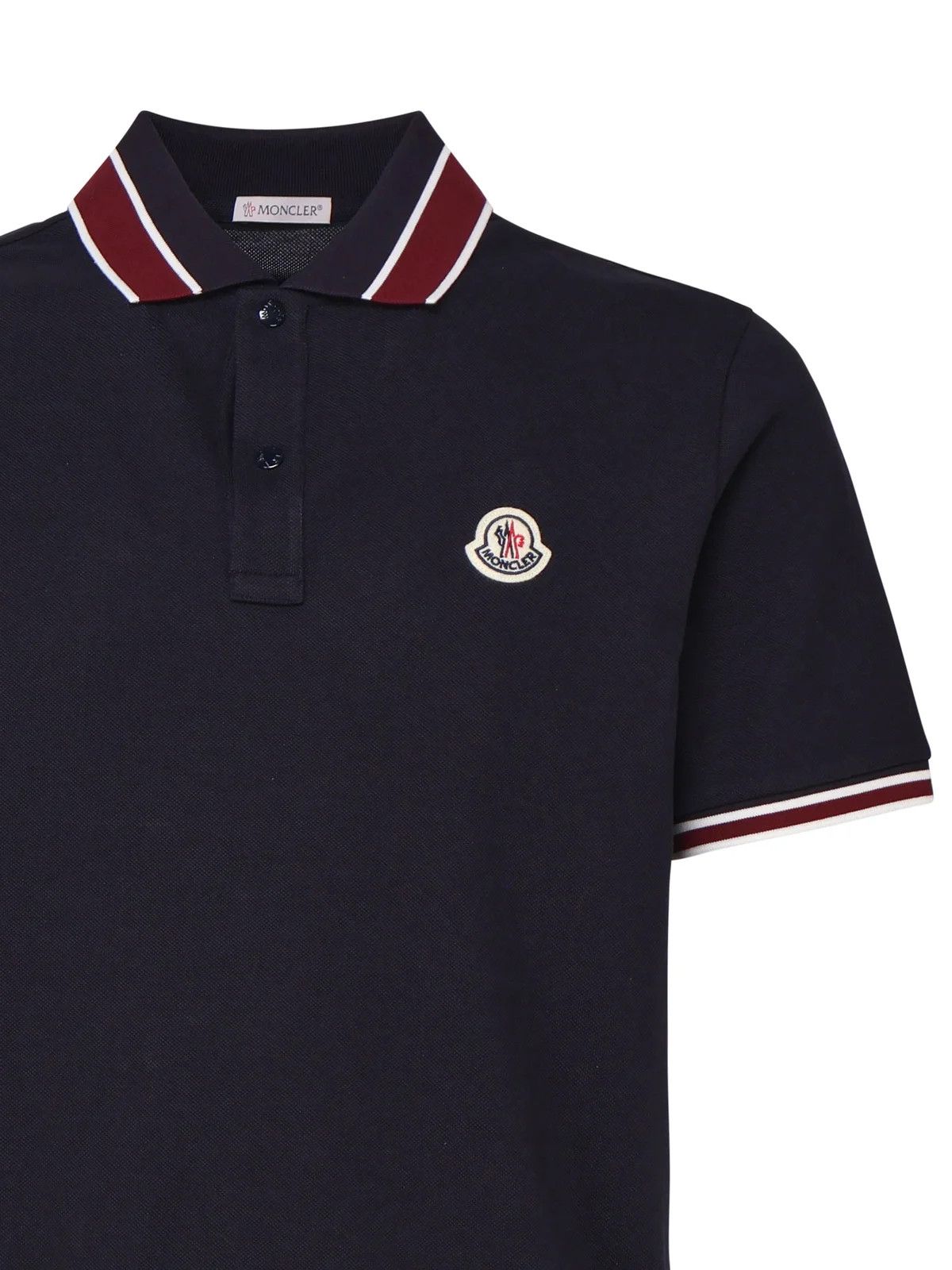 Moncler o1s22i1n1124 Striped Polo Shirt in Blue Size US S / EU 44-46 / 1 - 3 Thumbnail