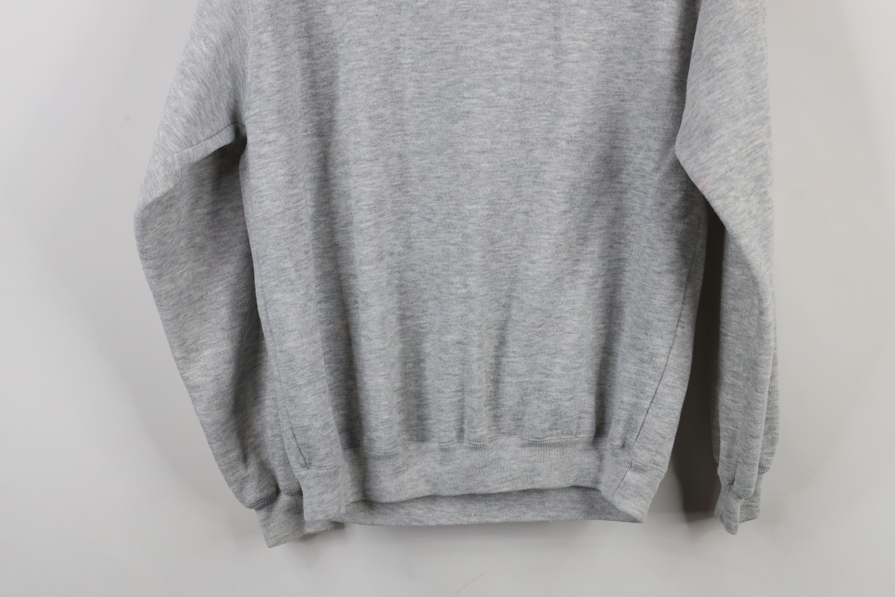 Vintage Vintage 90s Streetwear Henley Sweatshirt Heather Gray Size US M / EU 48-50 / 2 - 10 Thumbnail