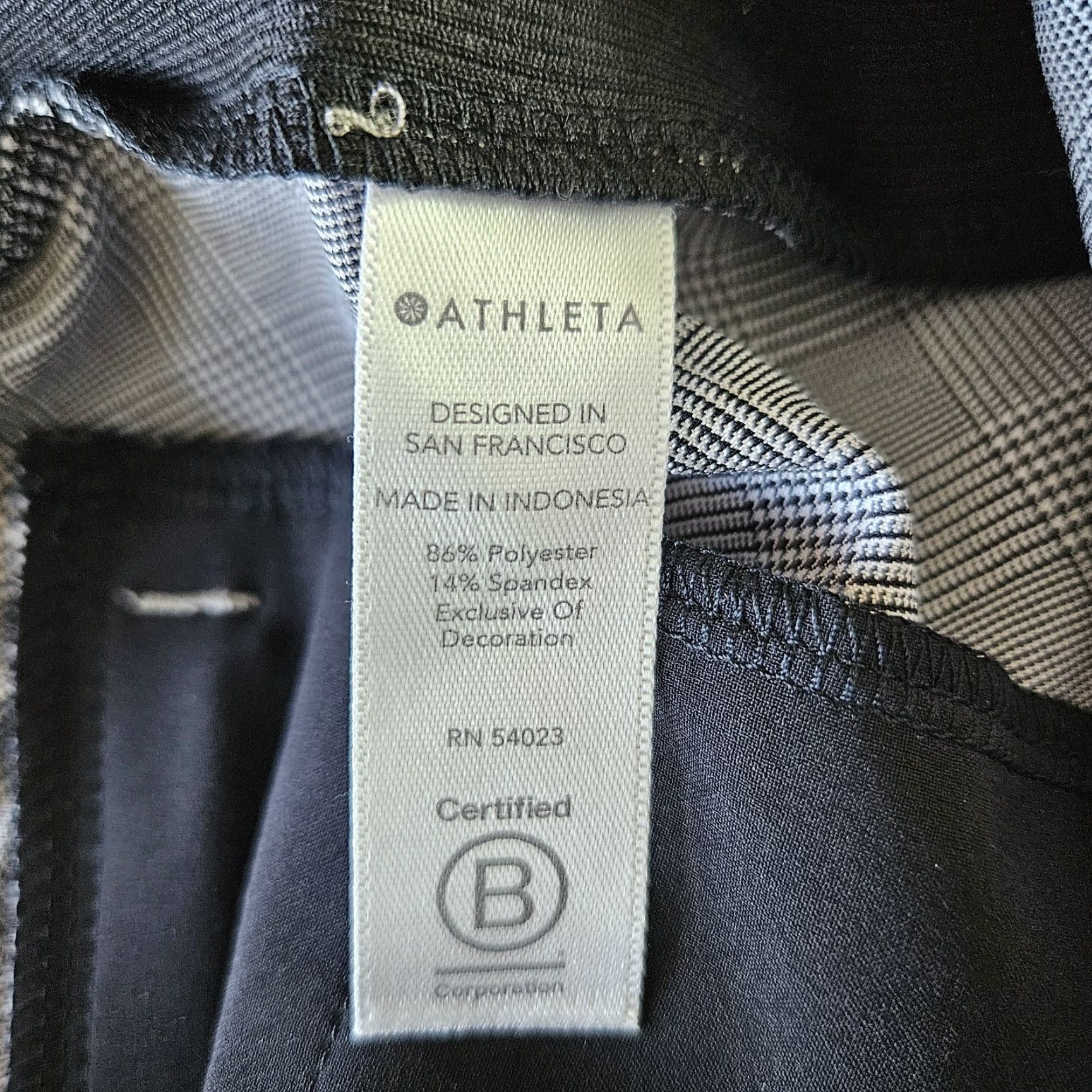 Athleta Athleta Womens Brooklyn Ankle Pants Sz 10 Black Plaid Pull On Size 32" / US 10 / IT 46 - 6 Thumbnail