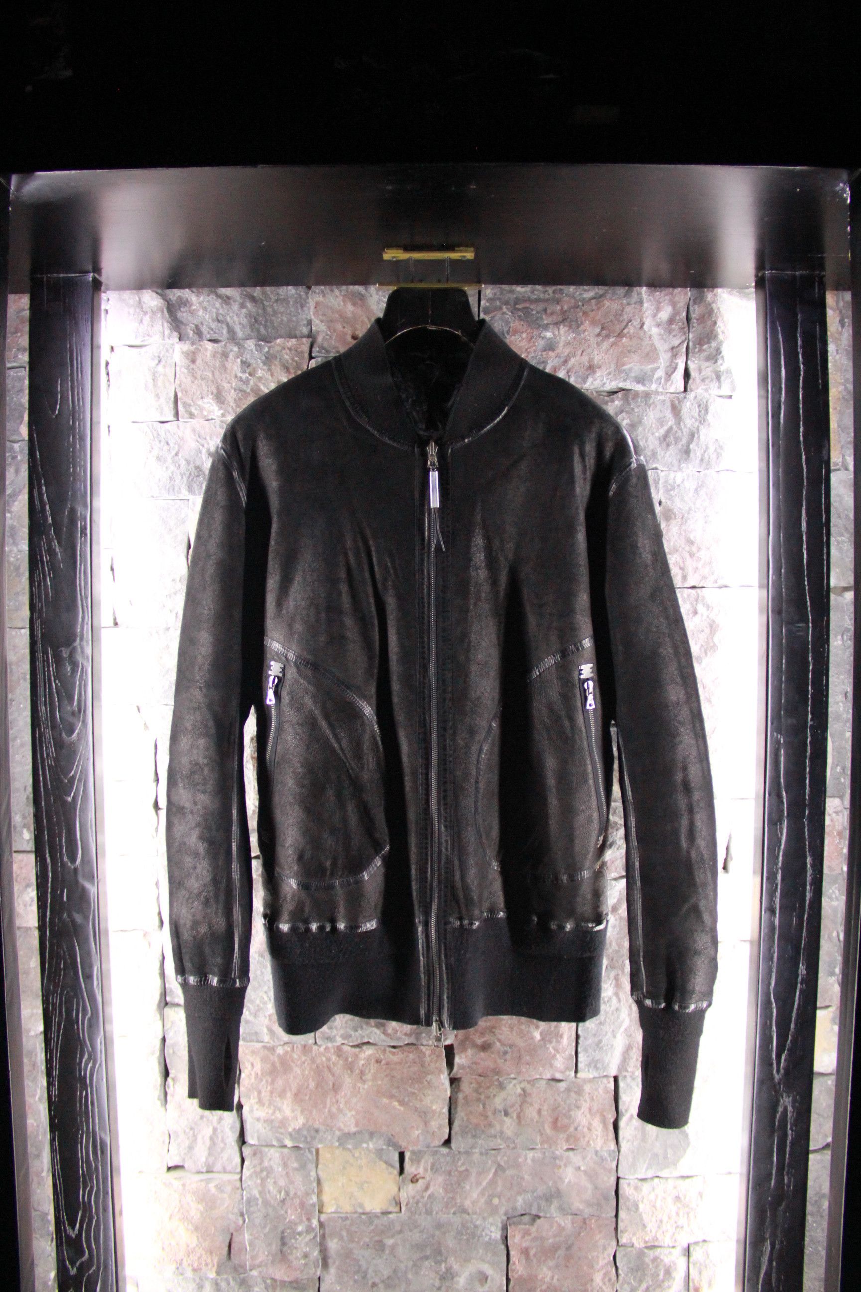 Isaac Sellam Experience Black Reversible Alpaca Shearling Bomber Size US S / EU 44-46 / 1 - 7 Thumbnail