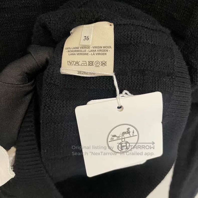 Hermes Hermes Black turtleneck sweater, cashmere knitwear with sm Size XS / US 0-2 / IT 36-38 - 5 Thumbnail