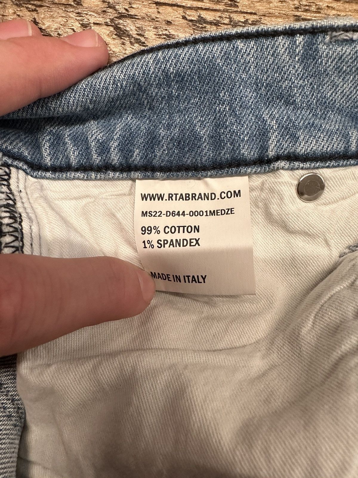 Rta Rta Zebra Print Small Spell Blue Denim Jeans Size 28 Size US 28 / EU 44 - 5 Thumbnail