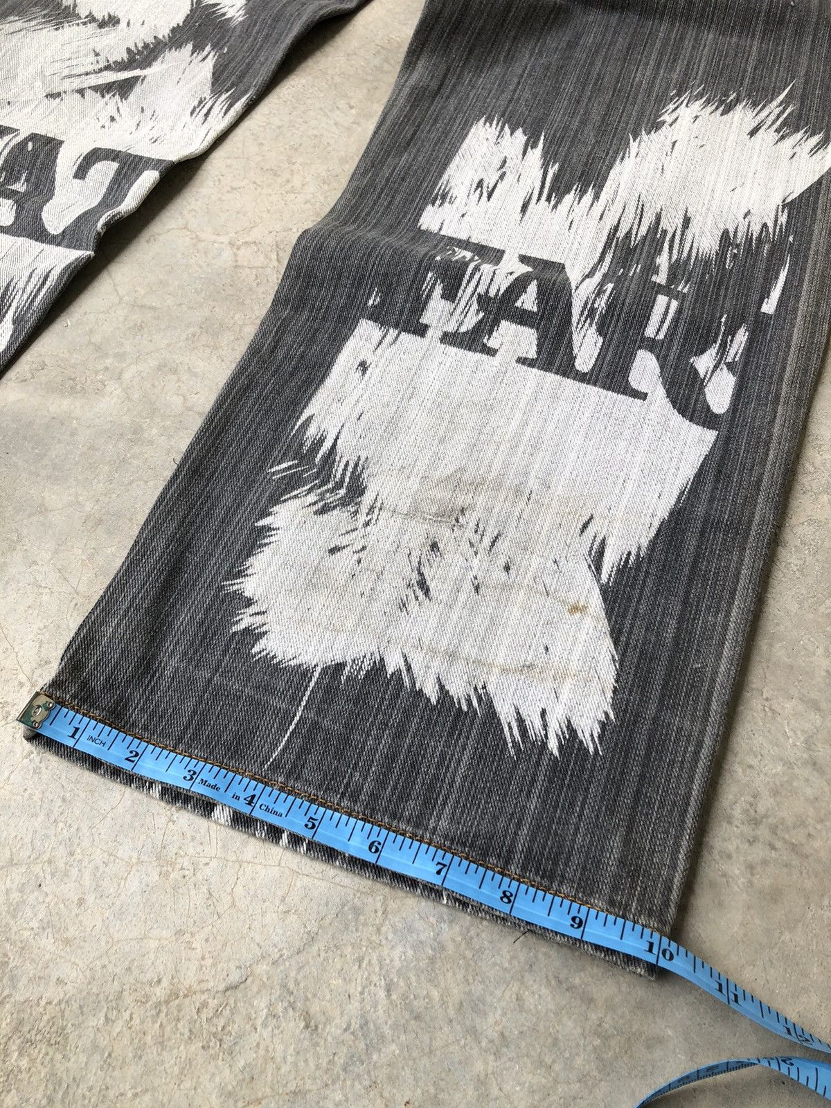 JNCO Phat Farm Y2K Loose Fit Black Washed Baggy Embroided Denim Size US 38 / EU 54 - 10 Thumbnail