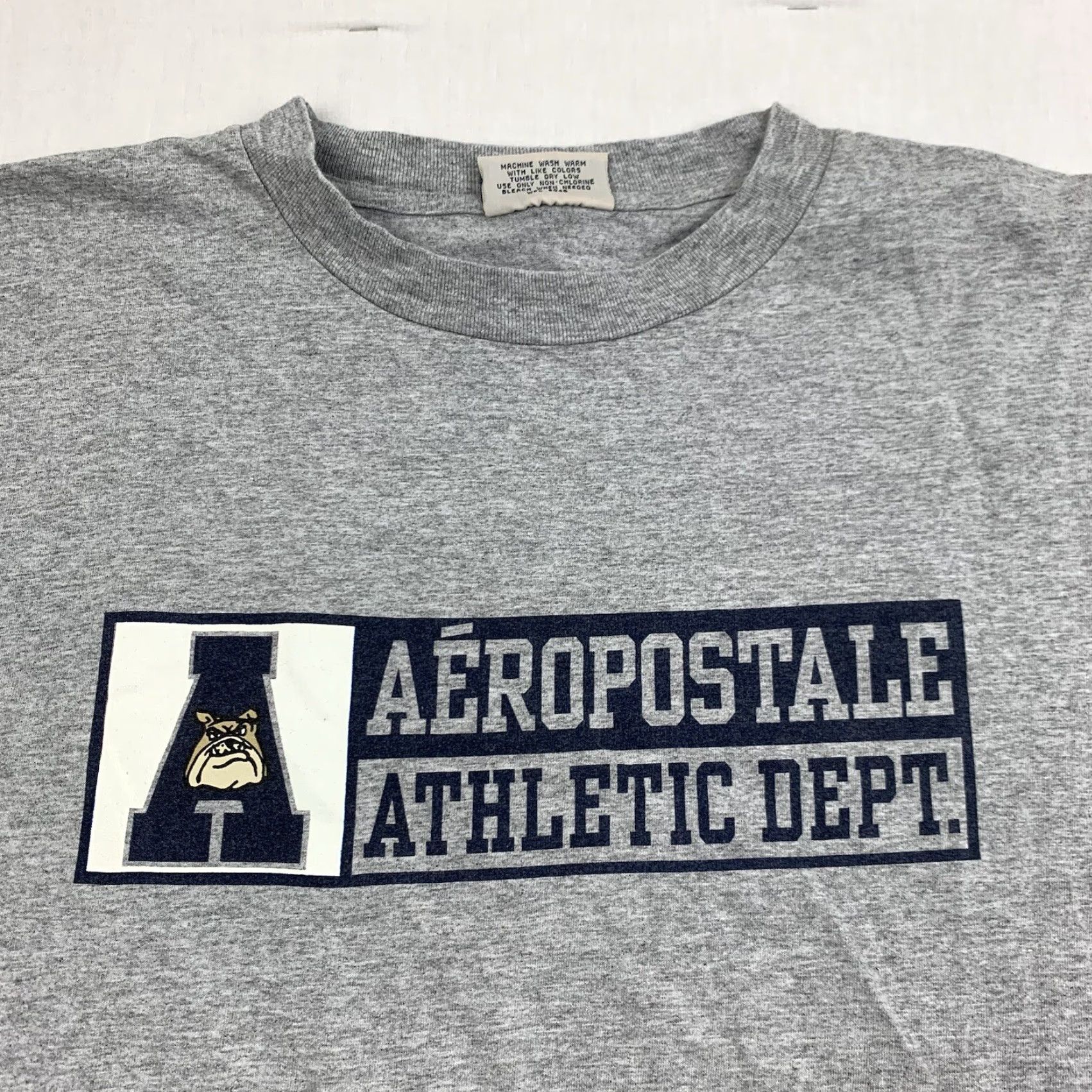 Aeropostale VINTAGE Aeropostale Shirt Adult Medium Gray Grunge Athletic 90s Y2K Logo Tee Mens M Size US M / EU 48-50 / 2 - 2 Thumbnail