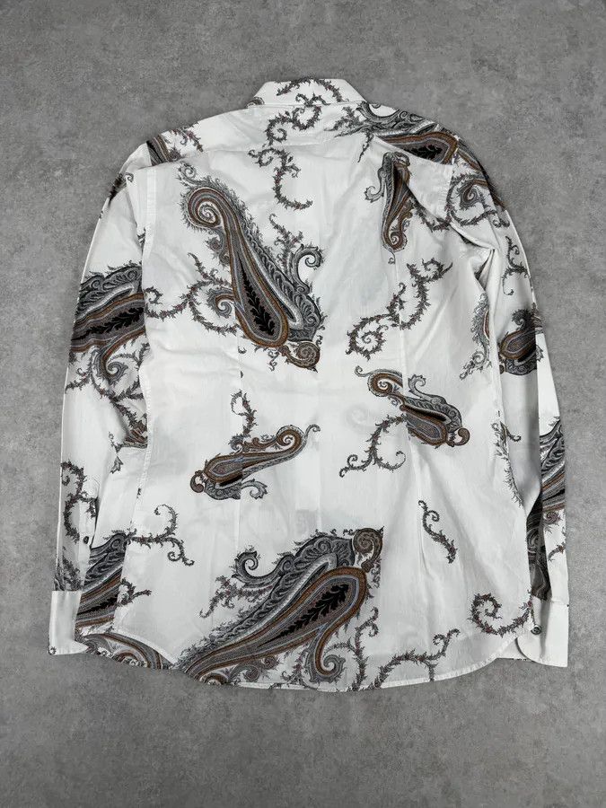 Prada 2000s Prada White Paisley Pattern Light Shirt Size US M / EU 48-50 / 2 - 4 Thumbnail