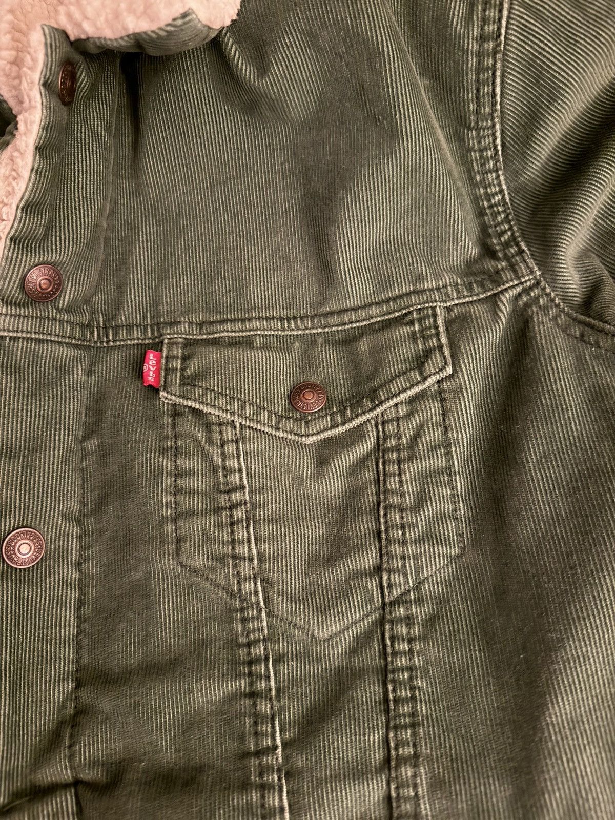Levi's Levi’s Corduroy Green Faux-Shearling Jacket XL Size US XL / EU 56 / 4 - 6 Thumbnail